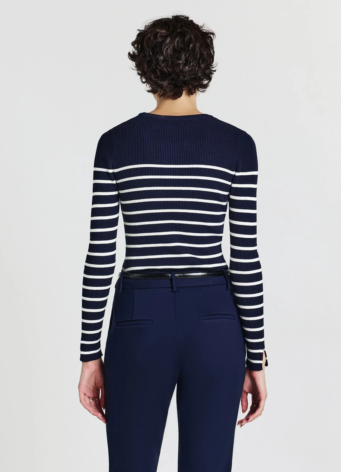 Maglia girocollo a righe
