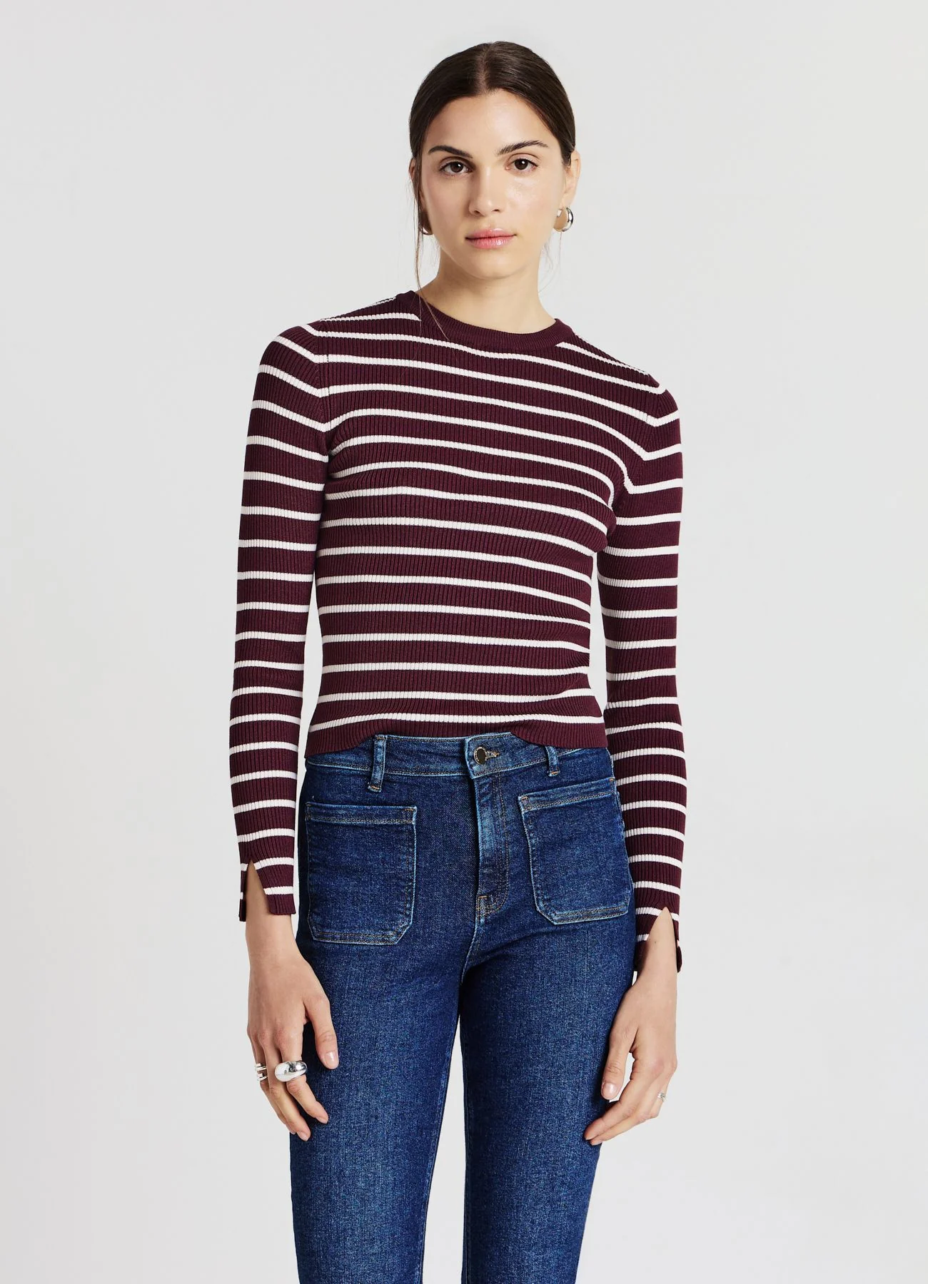 Maglia girocollo a righe - Image 3