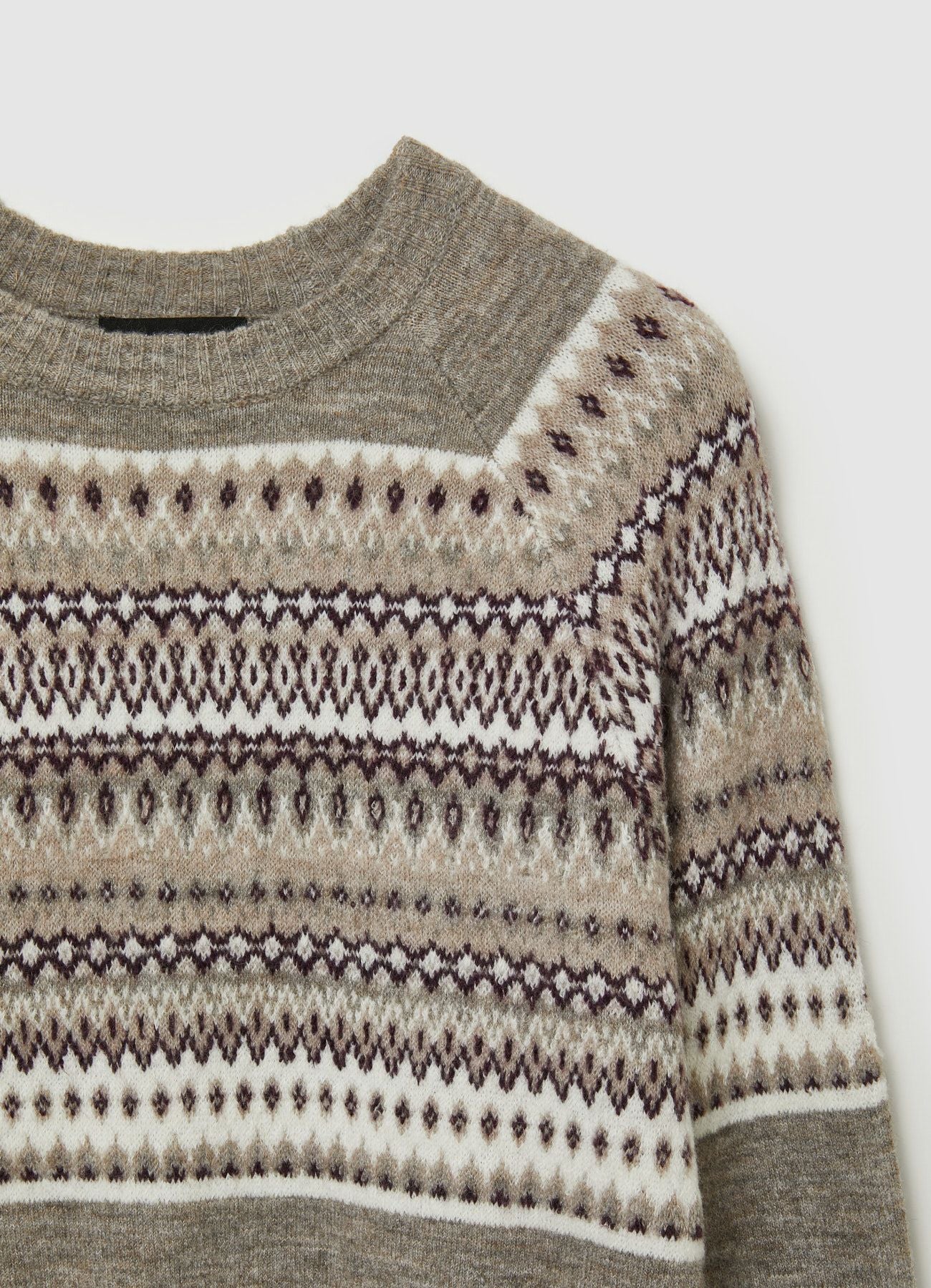 Maglia girocollo con motivo jacquard - Image 5
