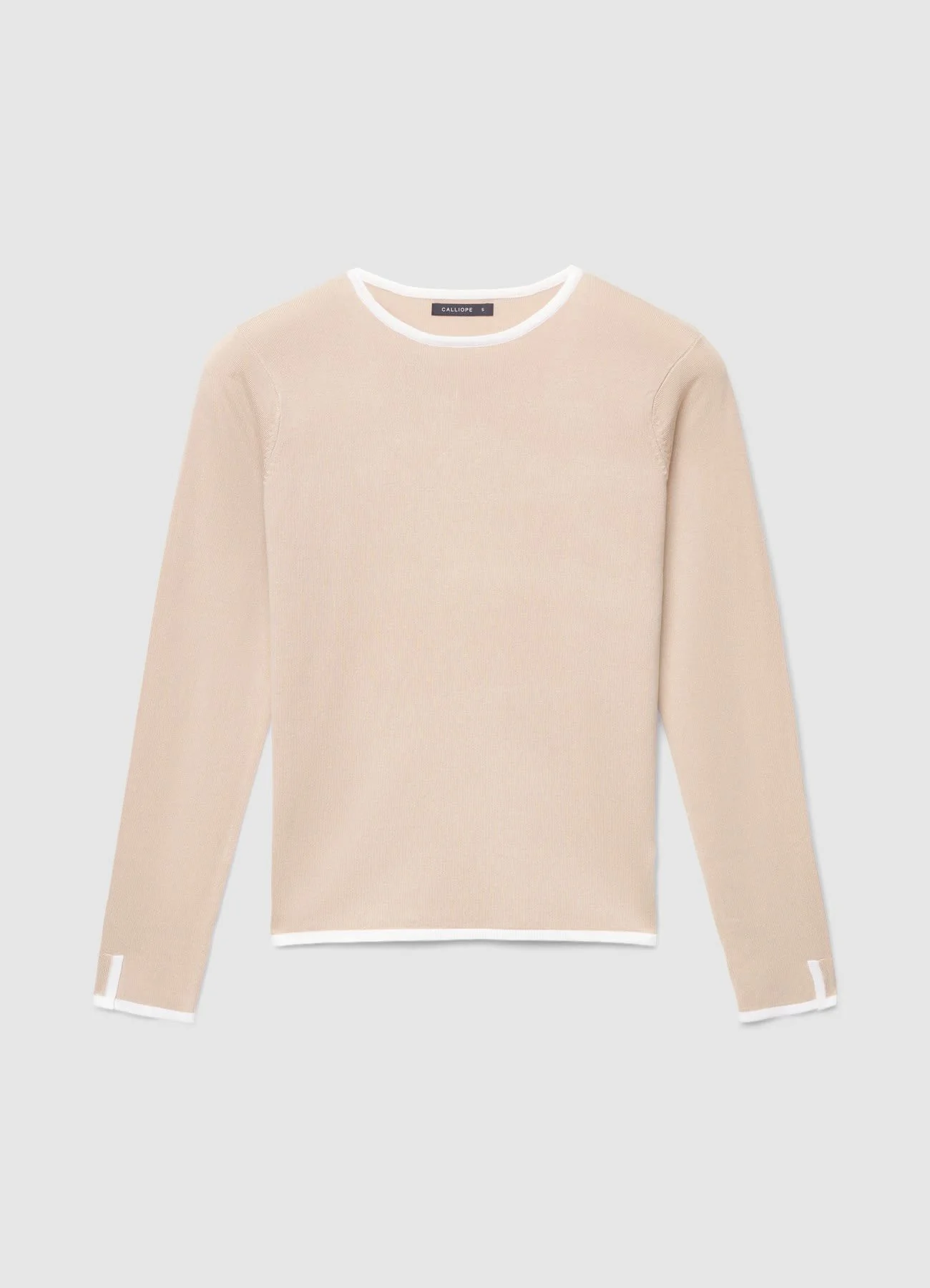 Maglia girocollo con profili a contrasto - Image 5