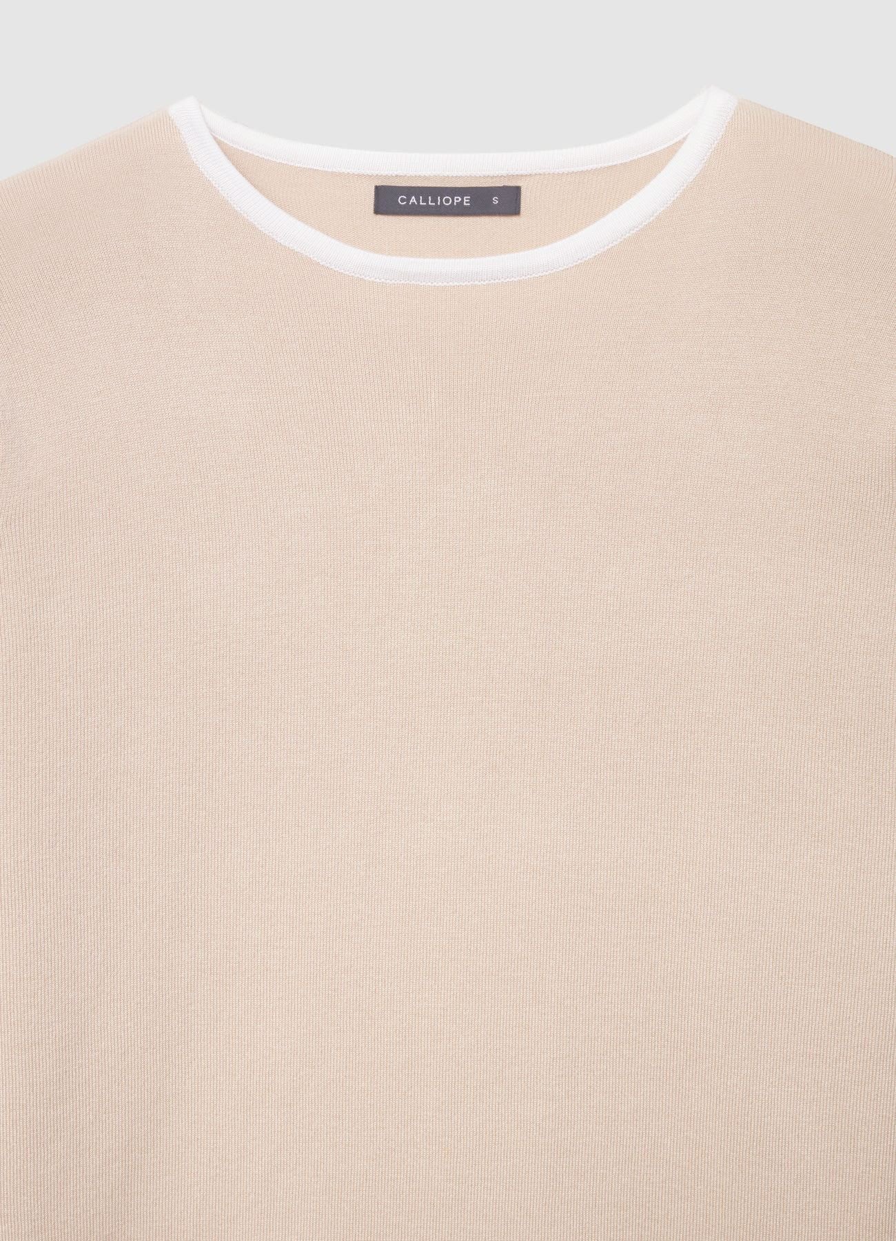 Maglia girocollo con profili a contrasto - Image 6