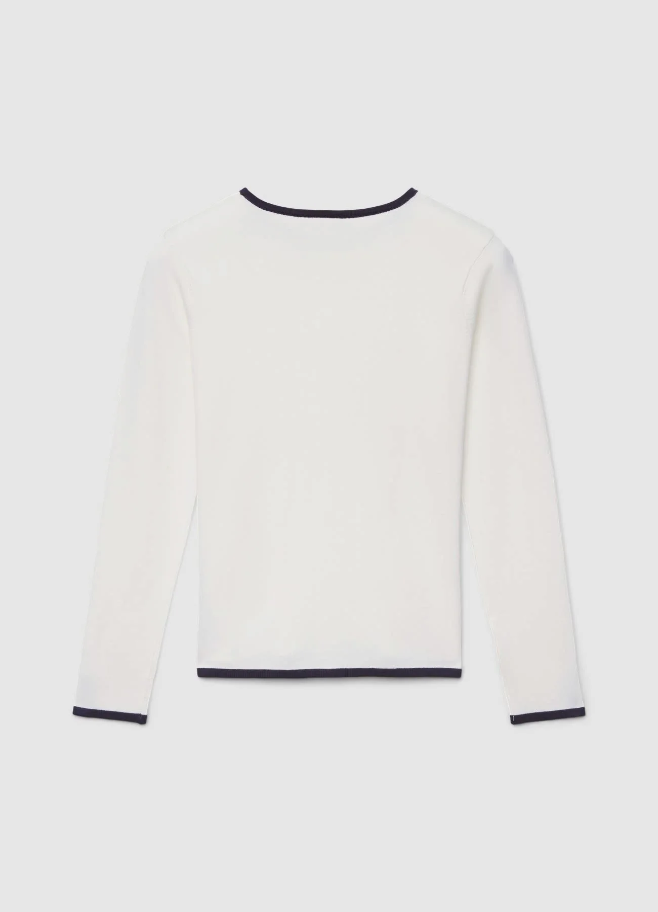 Maglia girocollo con profili a contrasto - Image 5