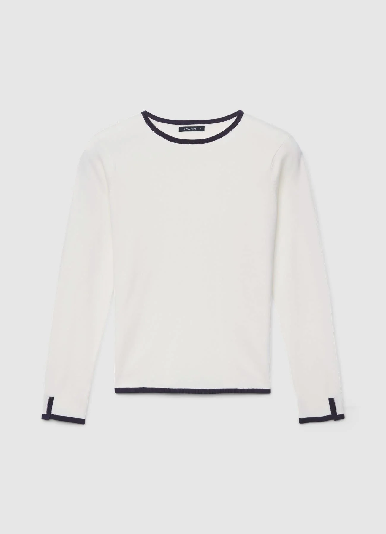 Maglia girocollo con profili a contrasto - Image 6