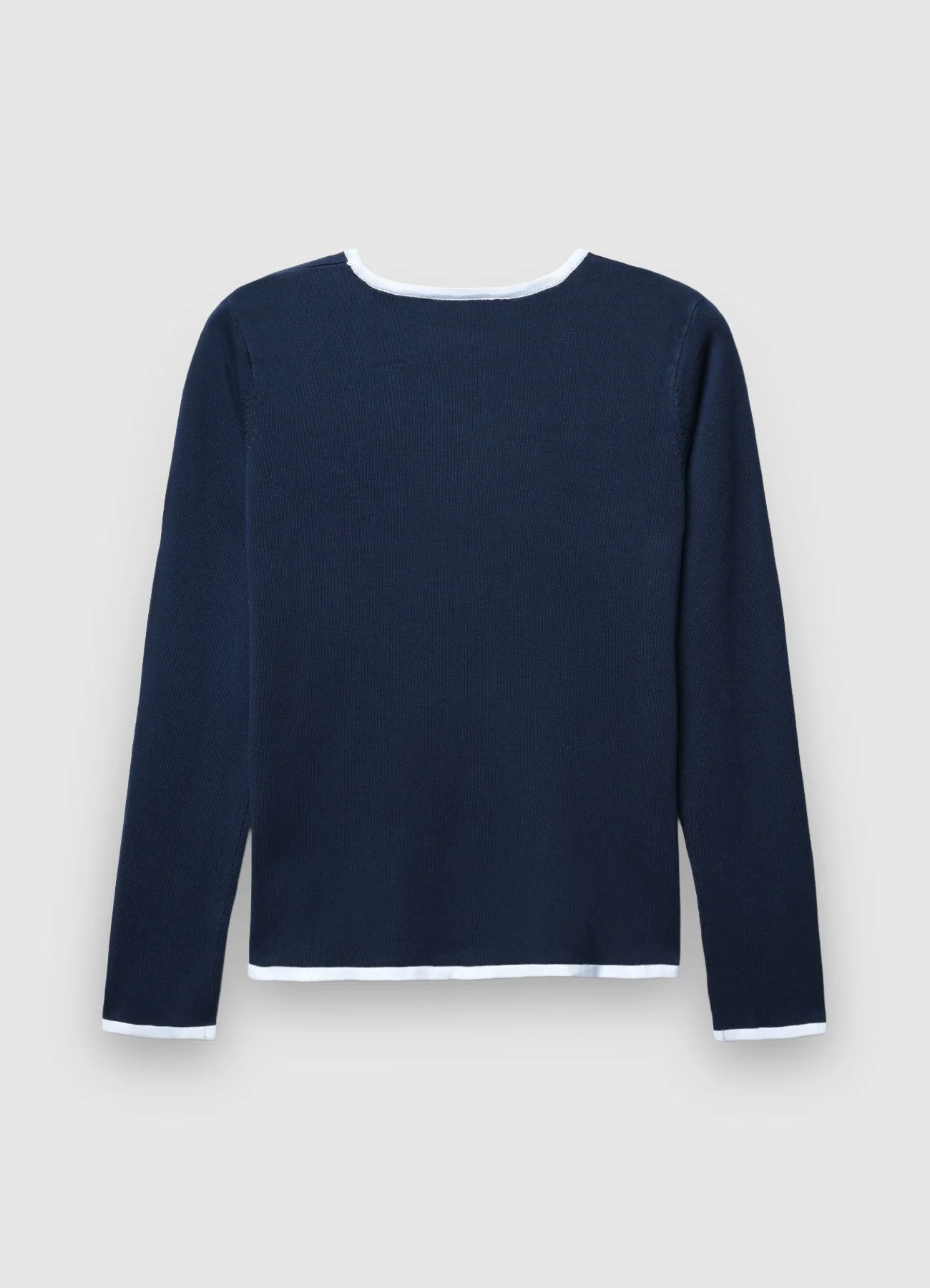 Maglia girocollo con profili a contrasto - Image 5