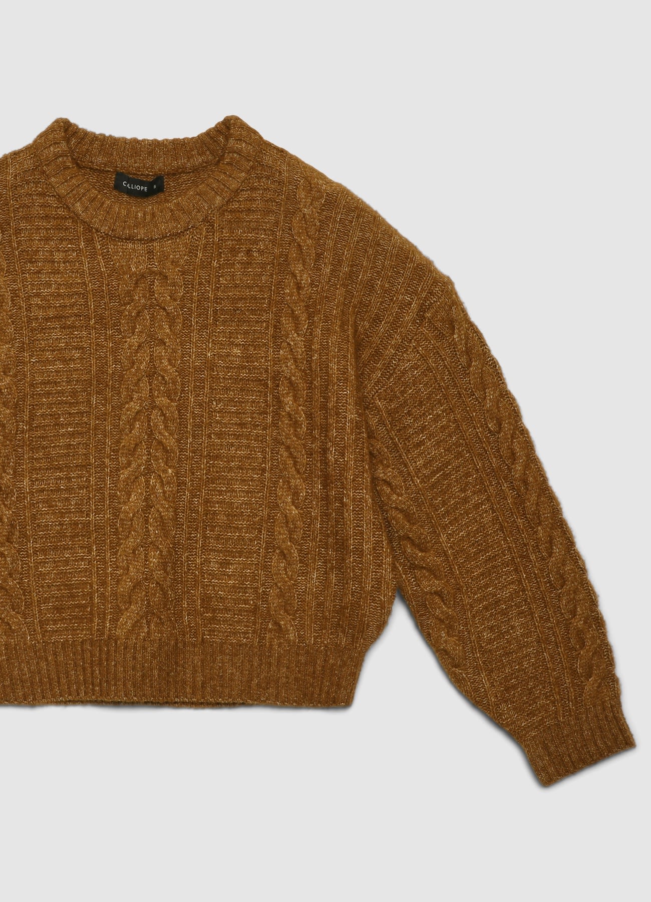 Maglia girocollo con trecce - Image 6