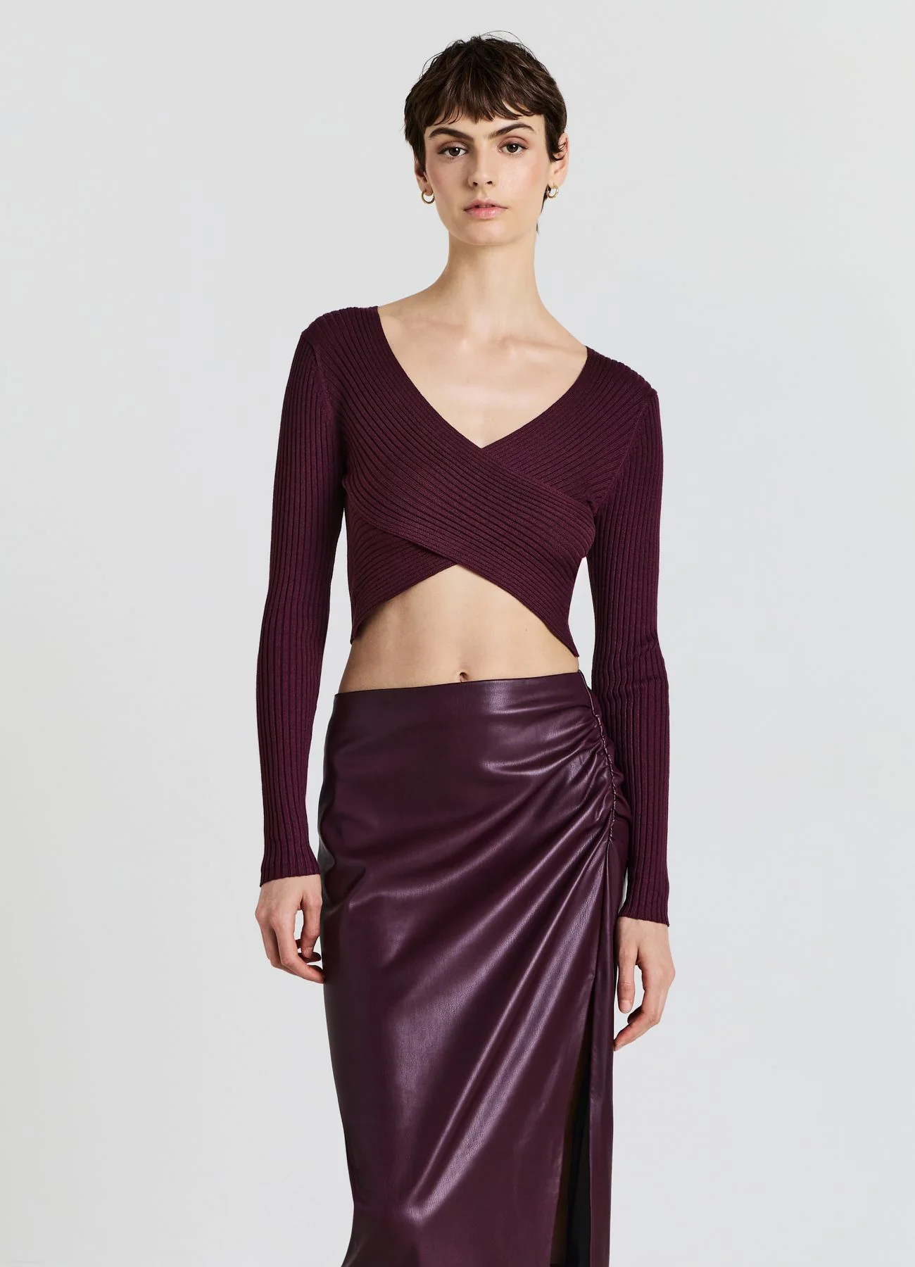 Maglia incrociata a costine - Image 7