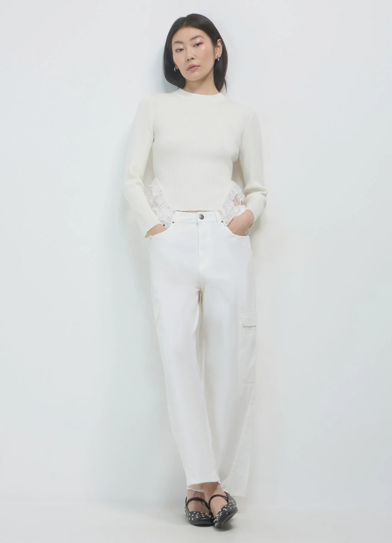 Maglia inserti frill pizzo - Image 2