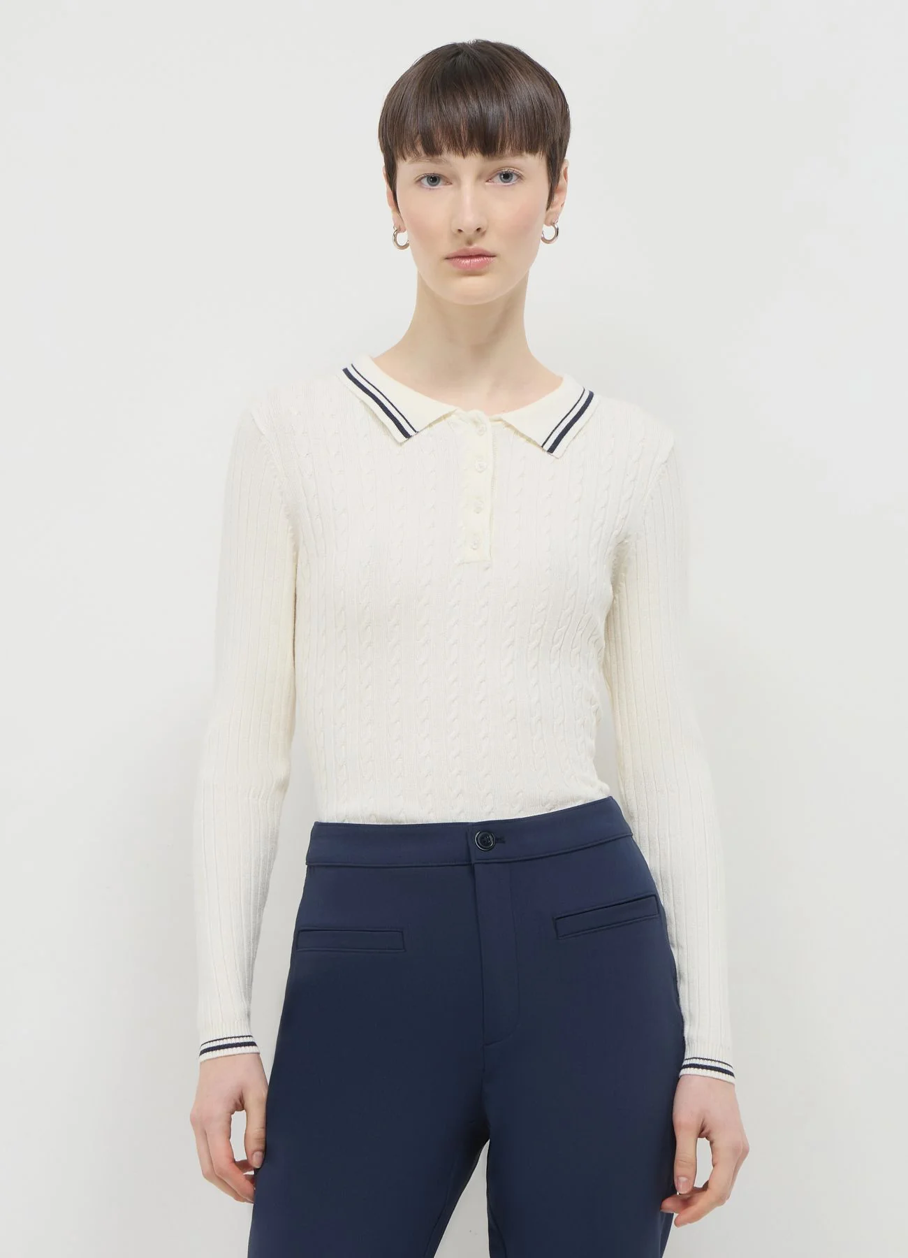 Maglia polo a trecce - Image 2