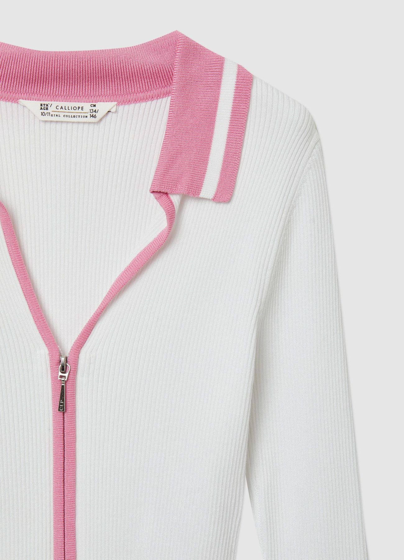 Maglia polo con zip e profili a contrasto - Image 4