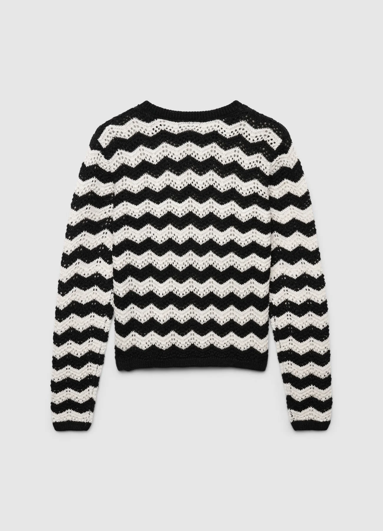 Maglia traforata a zig zag effetto luccicante - Image 6