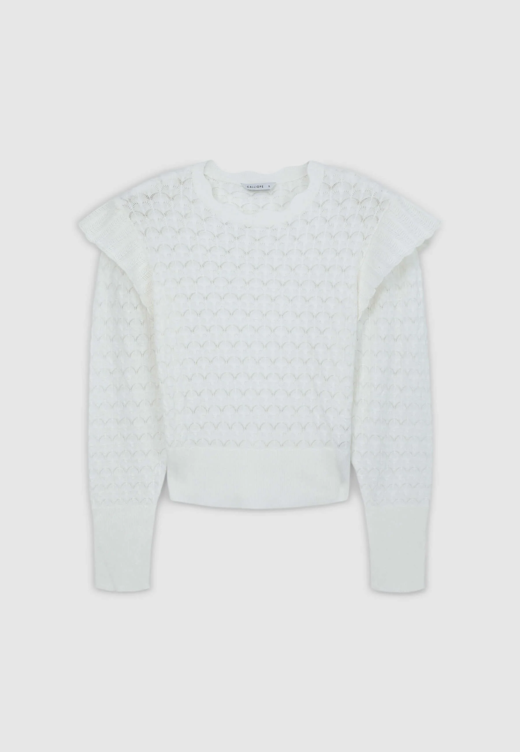 Maglia traforata con volants - Image 5