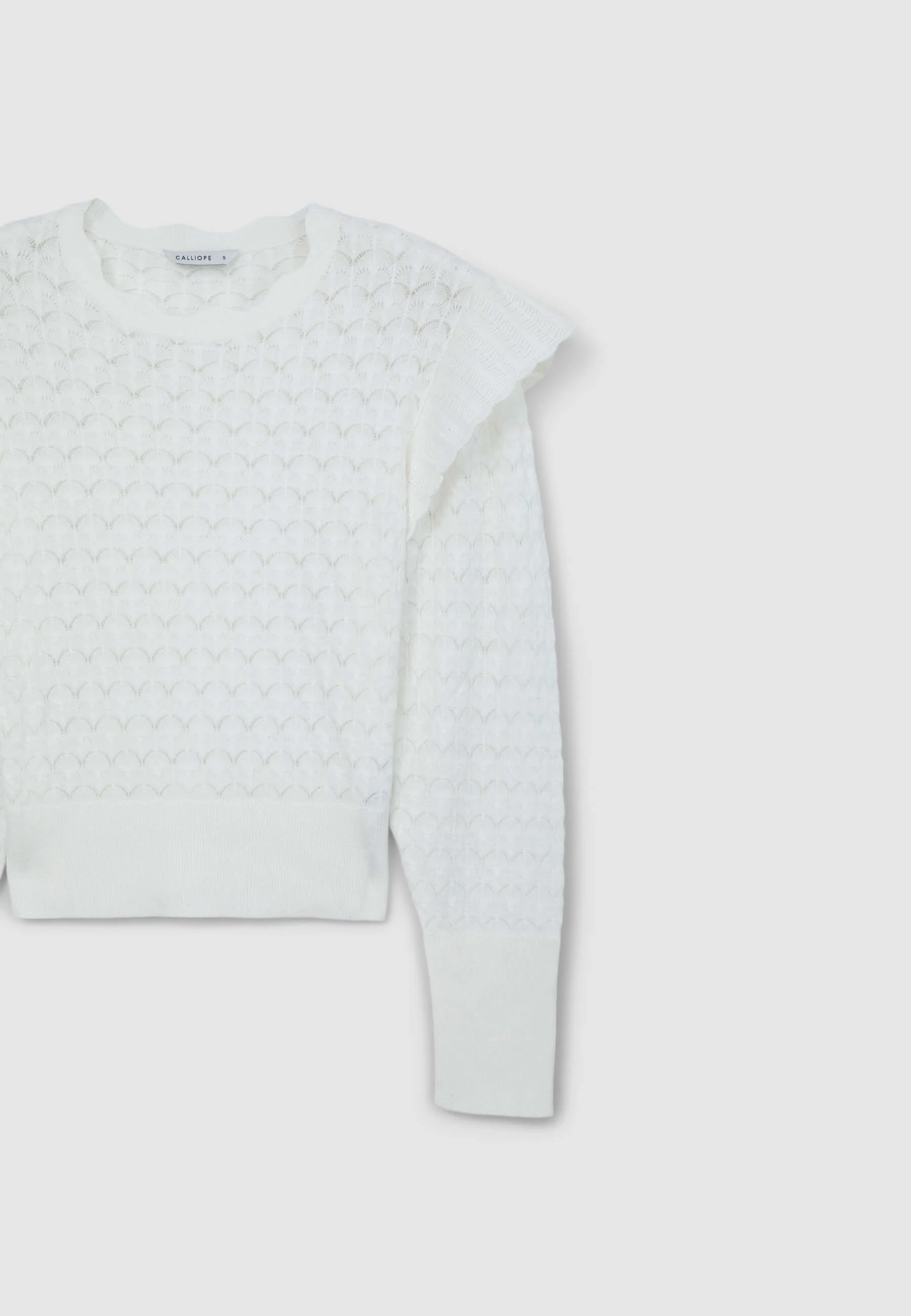 Maglia traforata con volants - Image 7