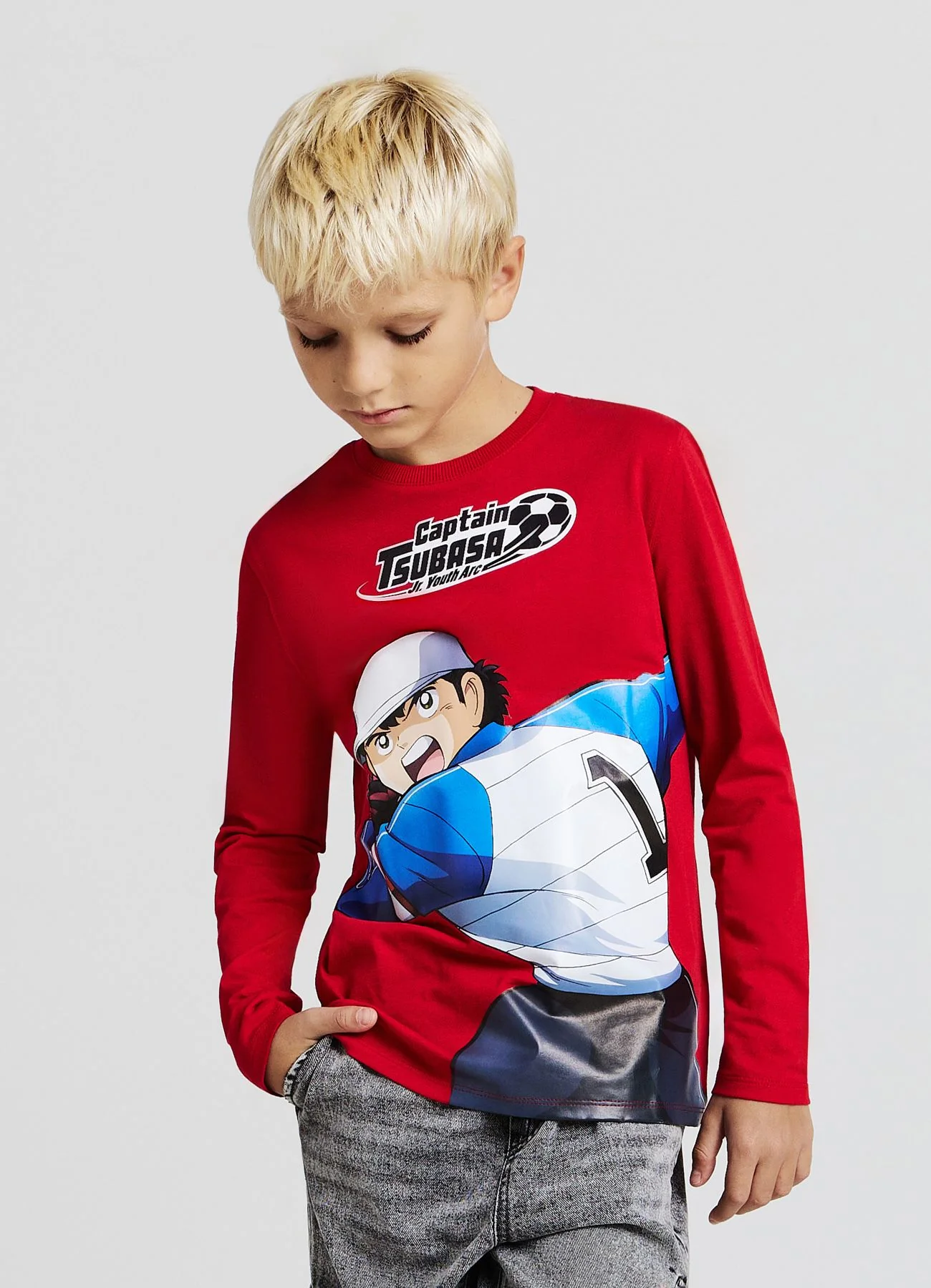 Maglietta con stampa Captain Tsubasa