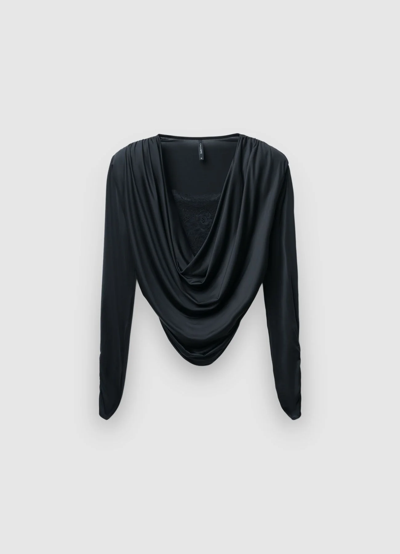 Maglietta drappeggiata con pizzo - Image 5