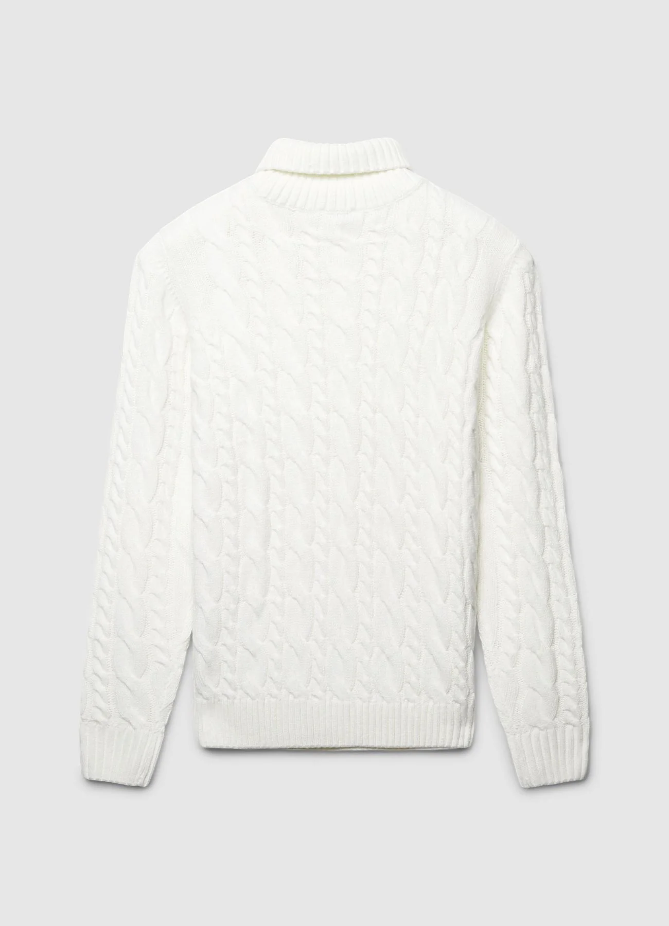 Maglione dolcevita con trecce - Image 6