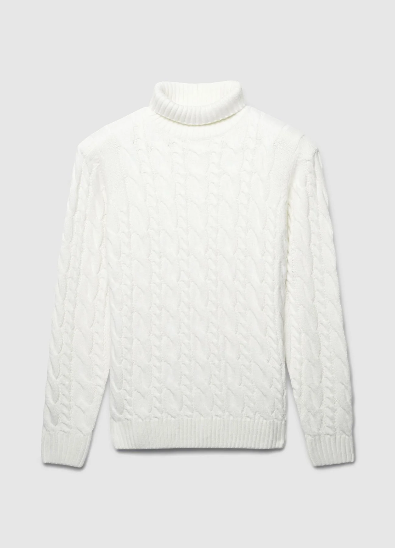 Maglione dolcevita con trecce - Image 7