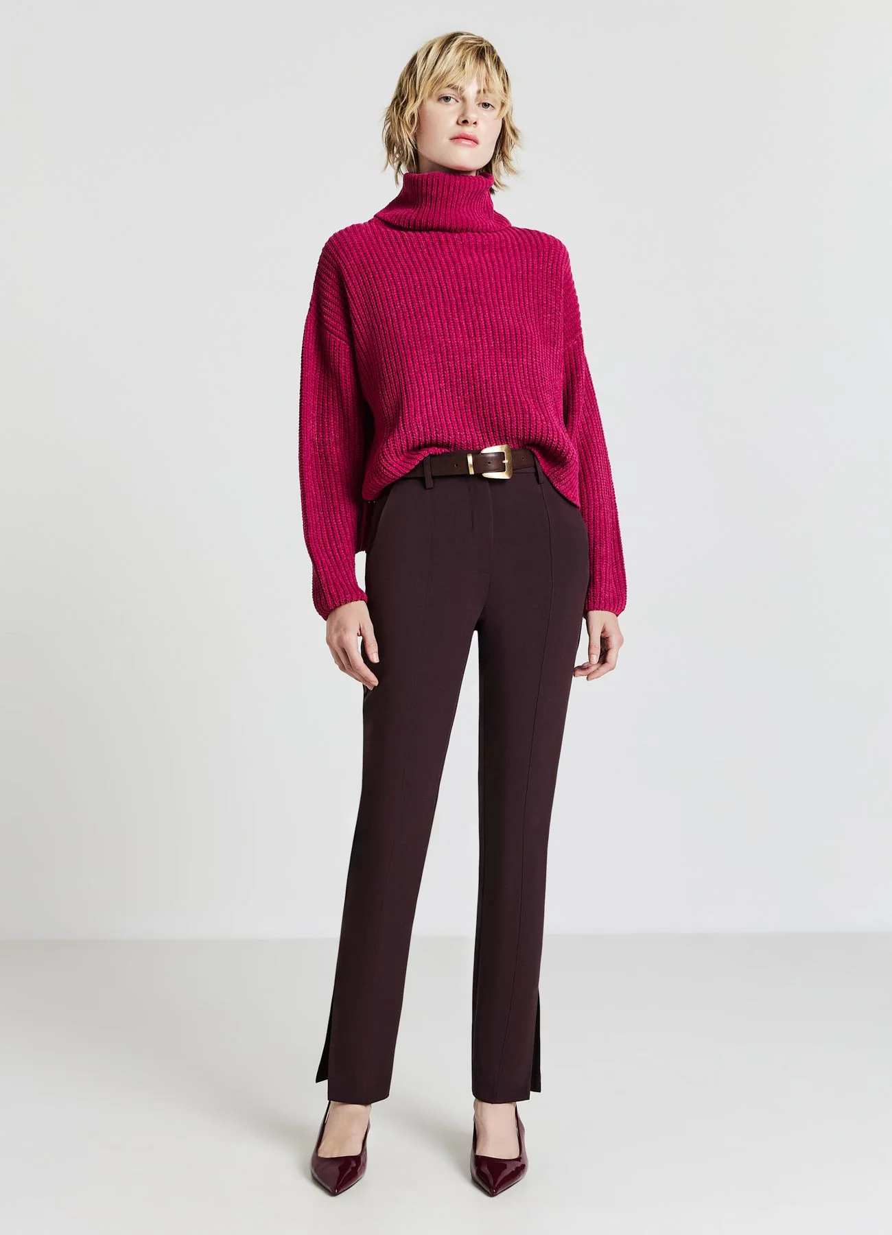 Maglione dolcevita tinta unita - Image 3
