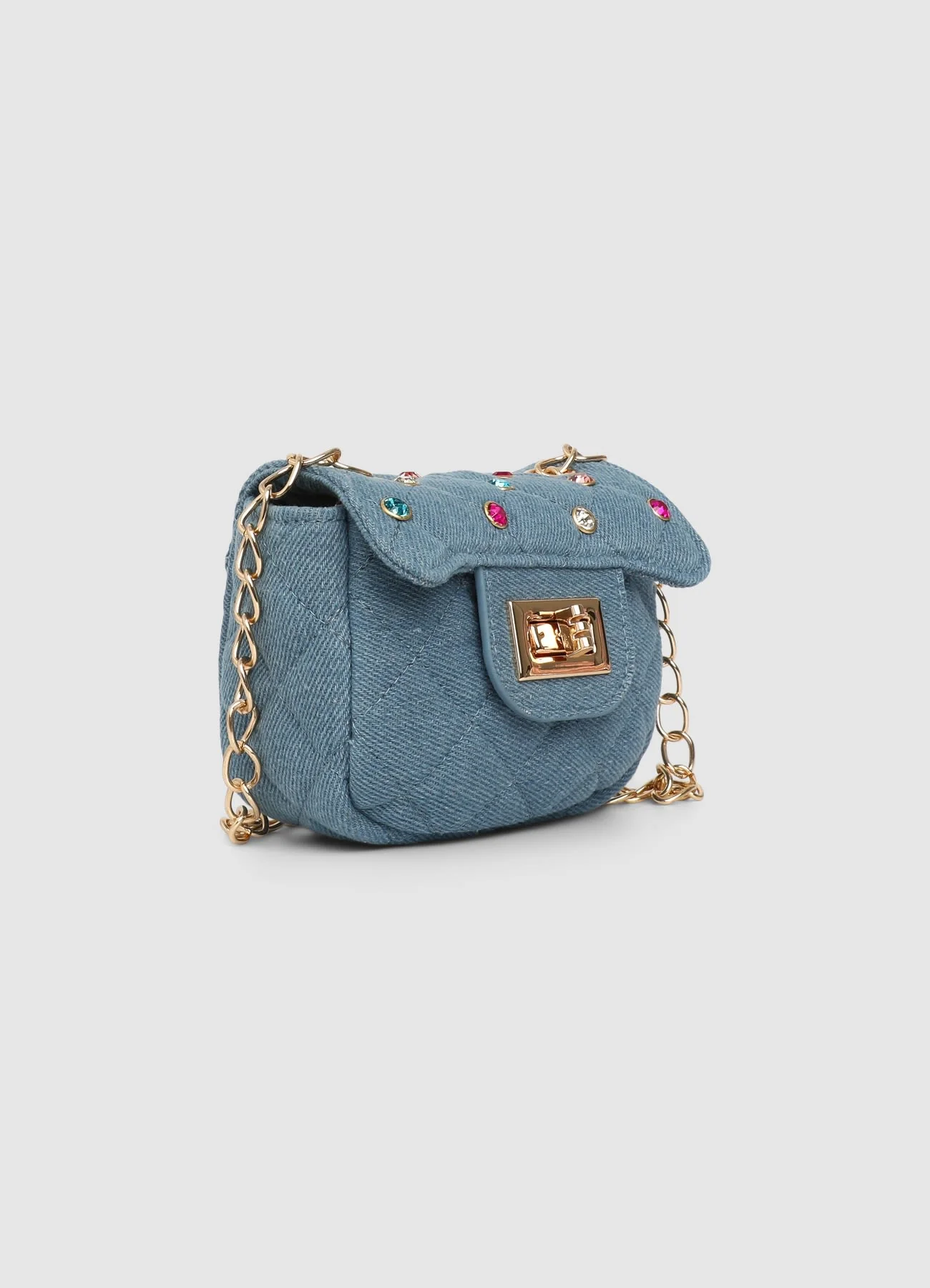 Mini bag denim con strass - Image 2