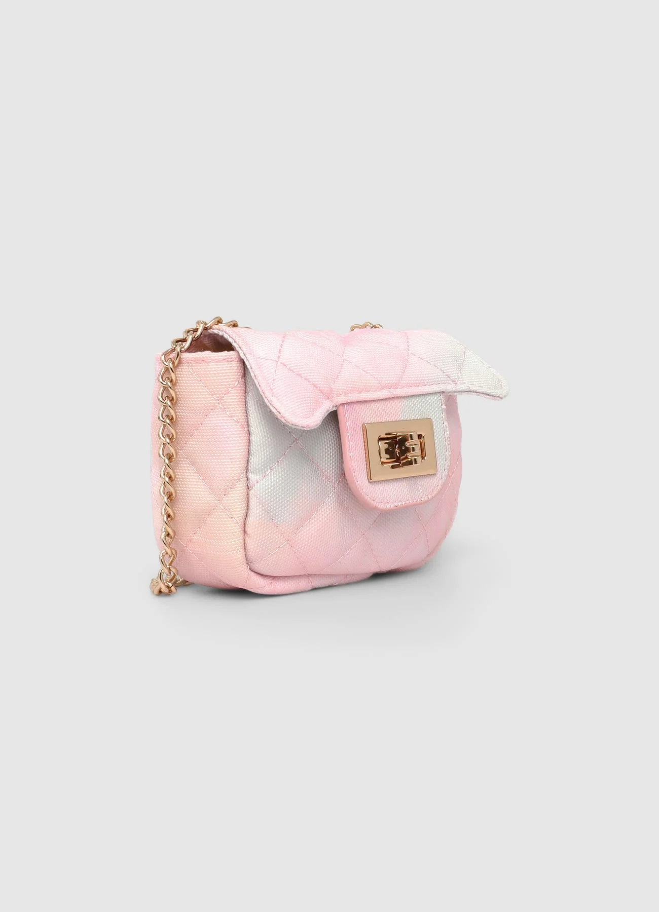 Mini bag fantasia sfumata con catena