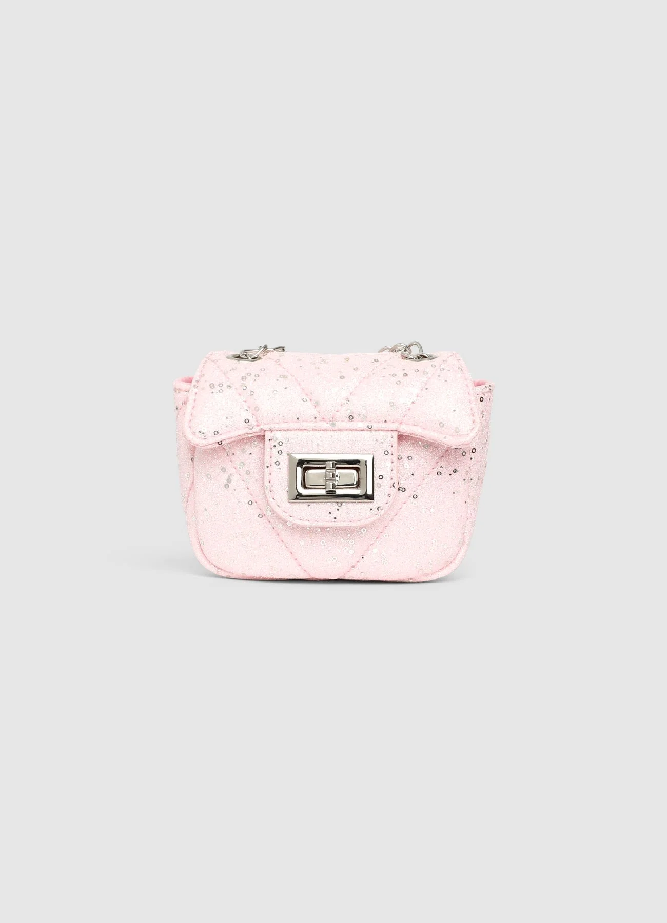Mini bag glitter con catena
