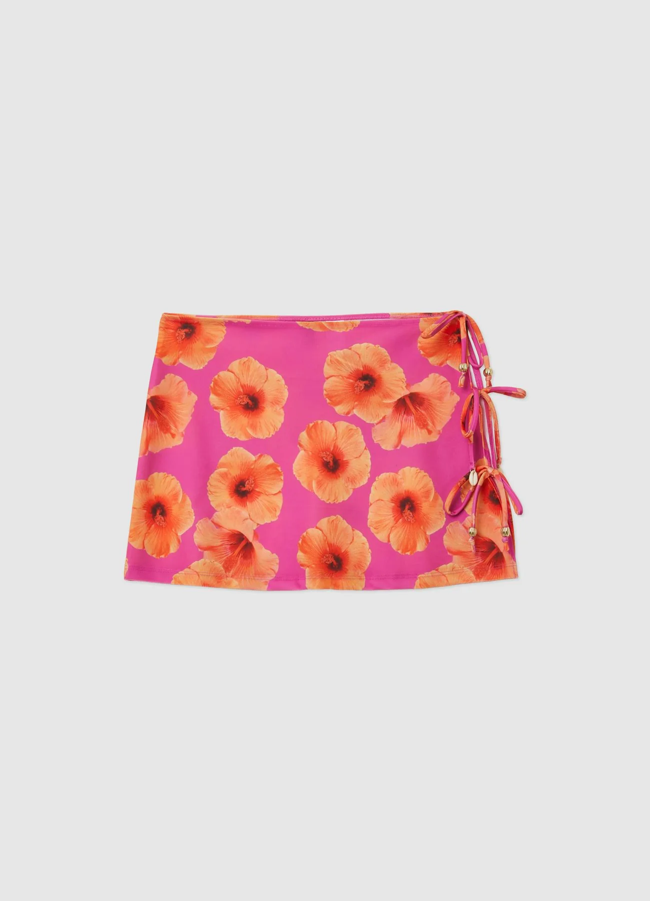 Minigonna con stampa fiori e nodi - Image 4