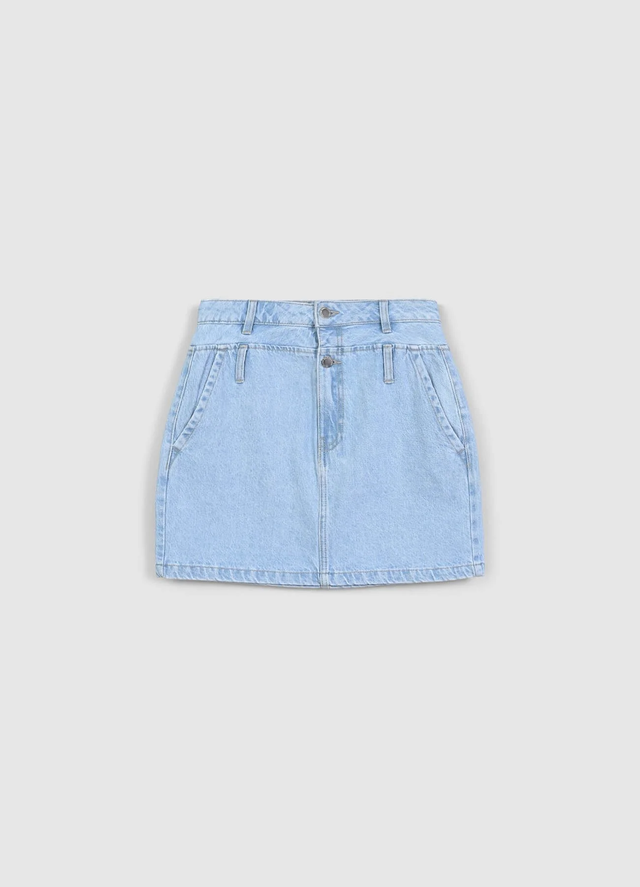 Minigonna denim doppi passanti - Image 5