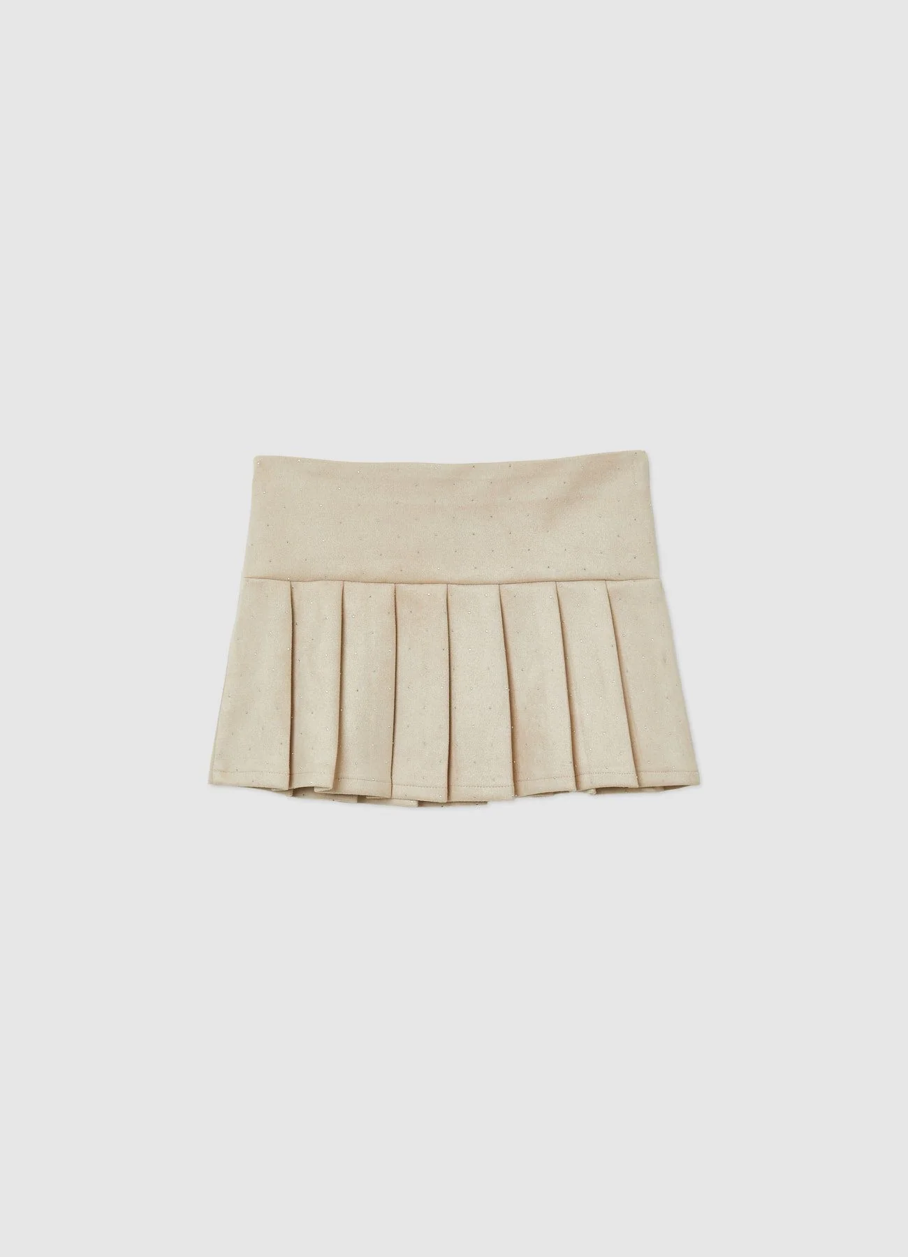 Minigonna plissettata con strass - Image 3