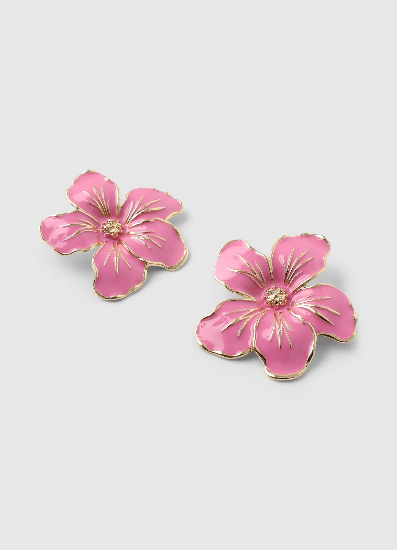 Orecchini a fiori con finitura lucida - Image 4