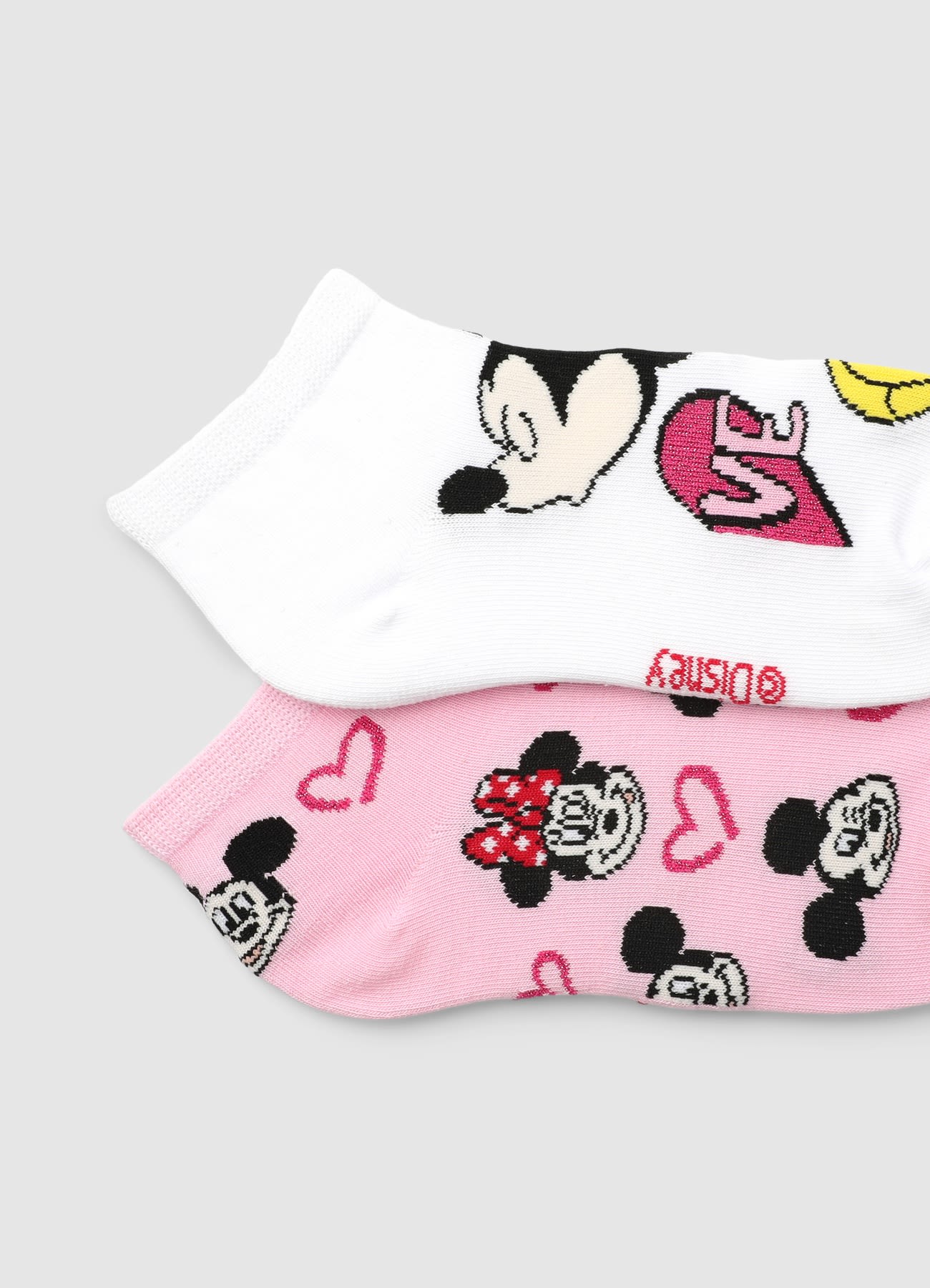 Pack 2 calzini corti con Topolino e Minnie