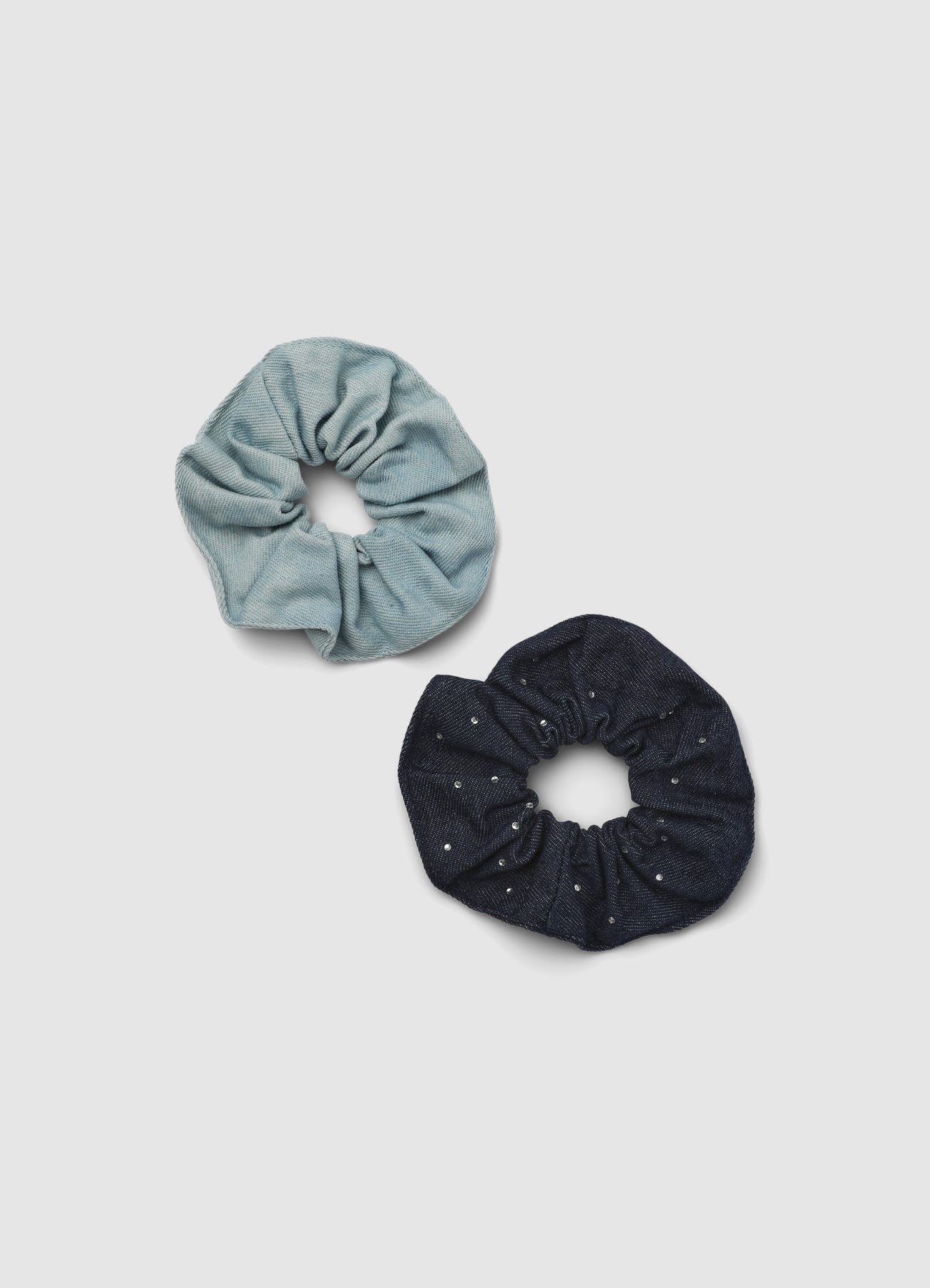 Pack 2 elastici per capelli effetto denim - Image 3