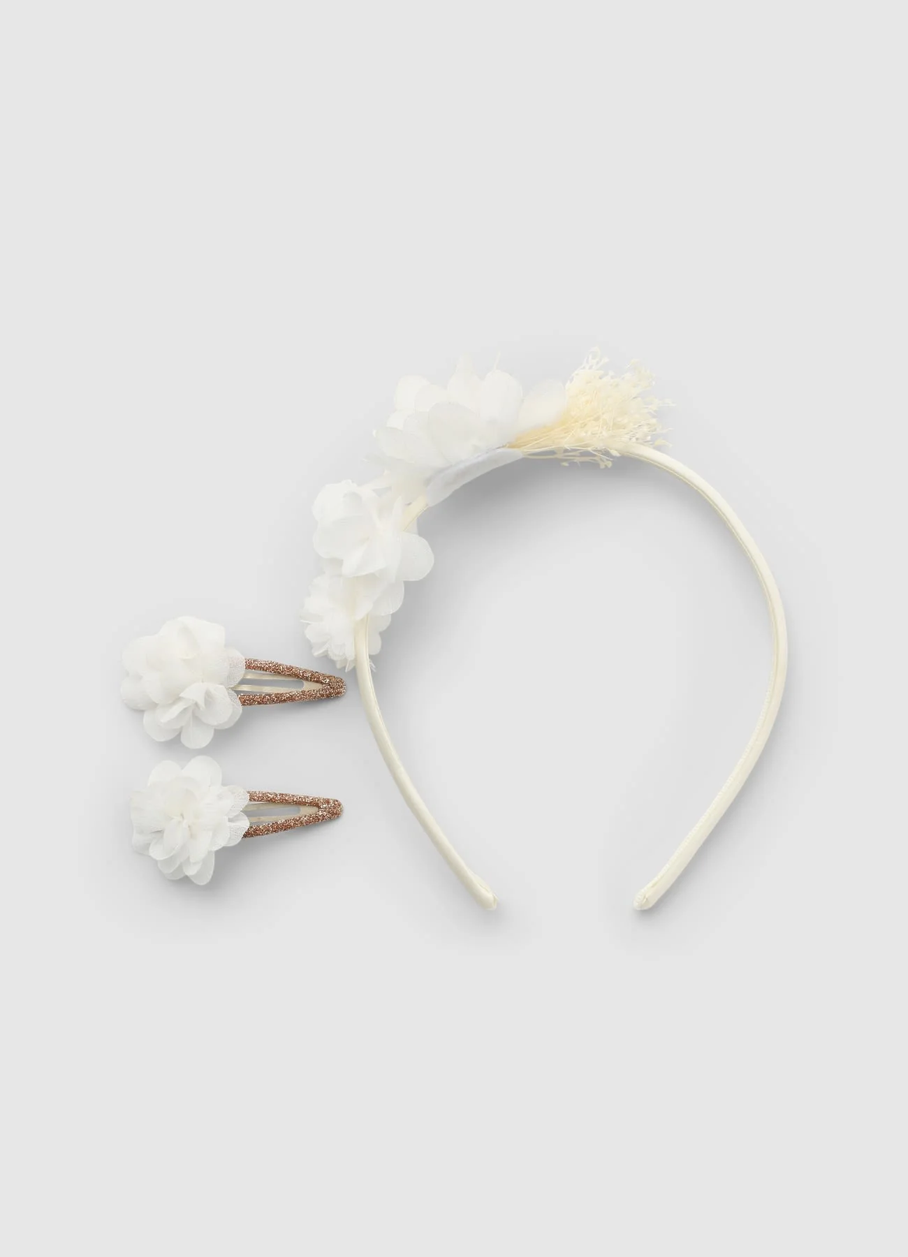 Pack 3 accessori per capelli con fiori