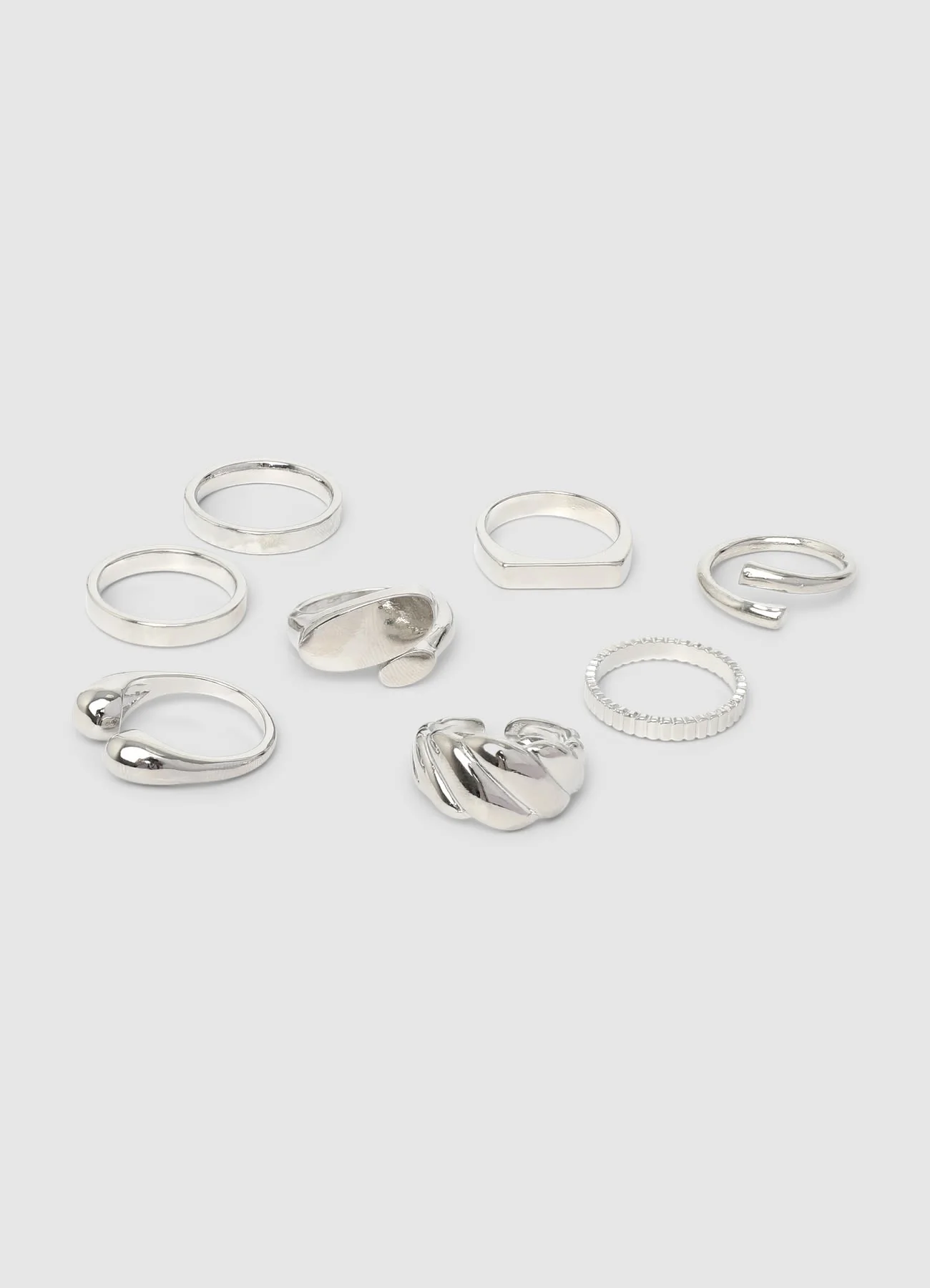 Pack 8 anelli effetto metallico - Image 3