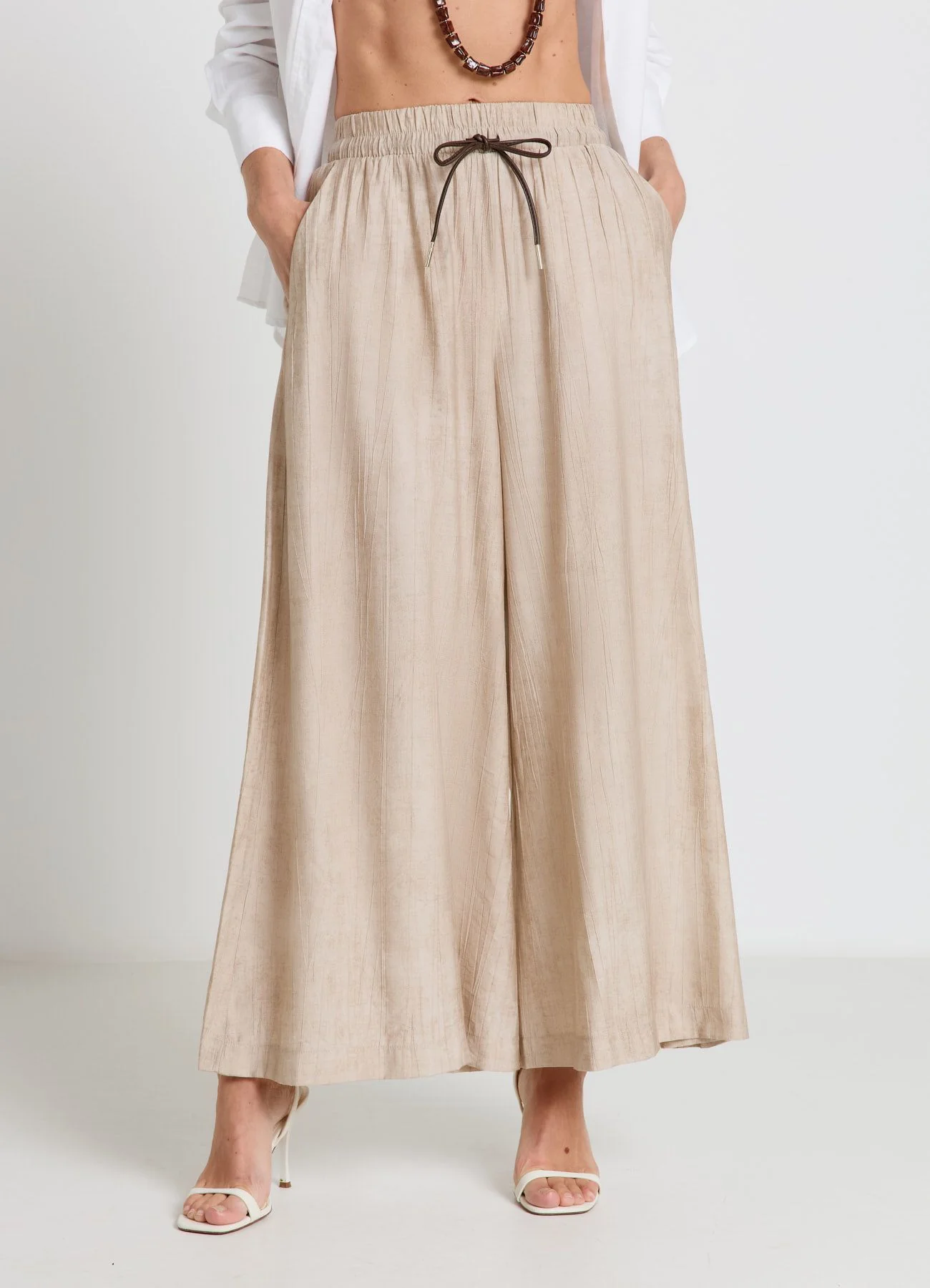Pantagonna con vita elastica e coulisse - Image 3