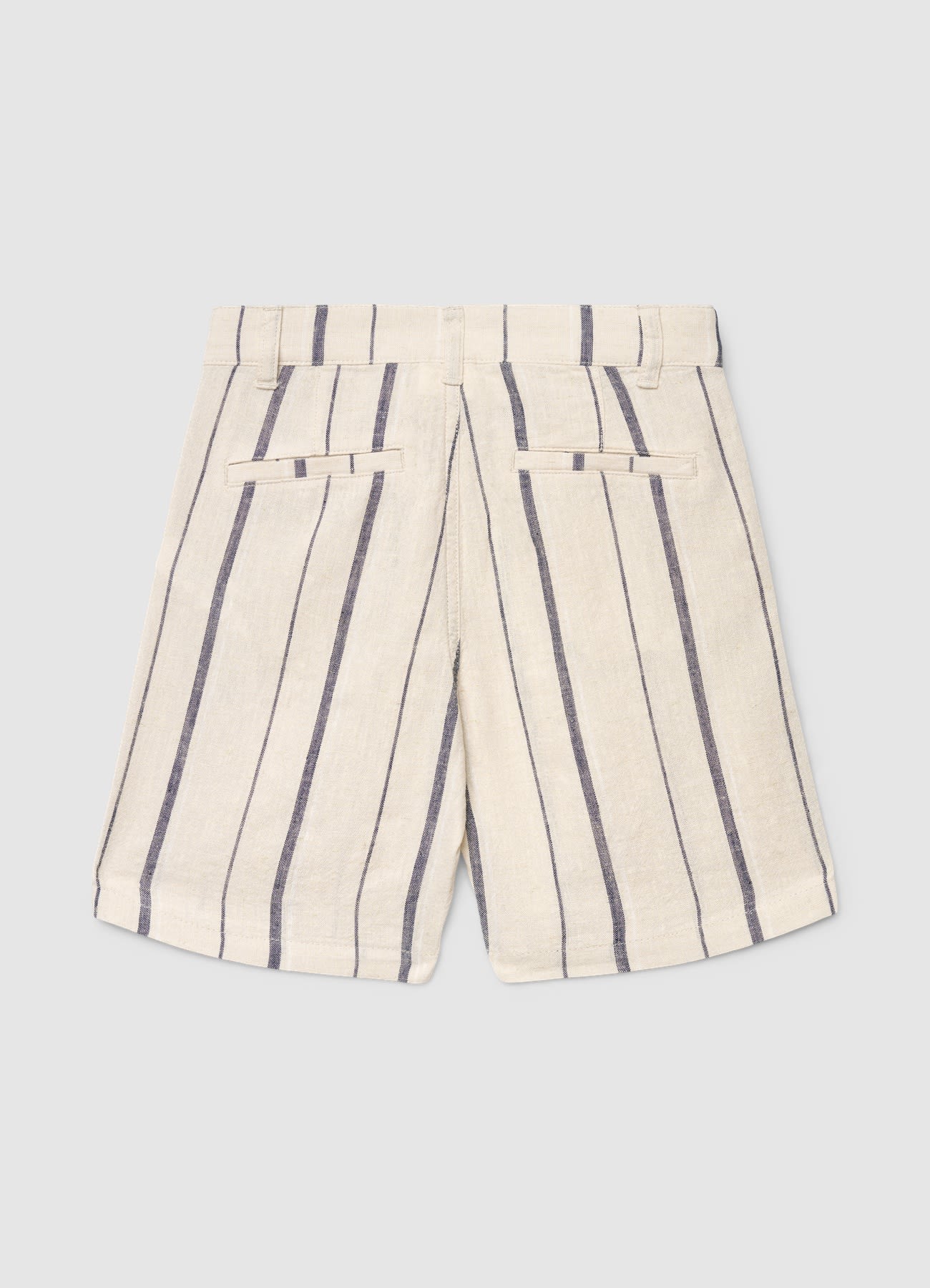 Pantaloncini a righe misto lino