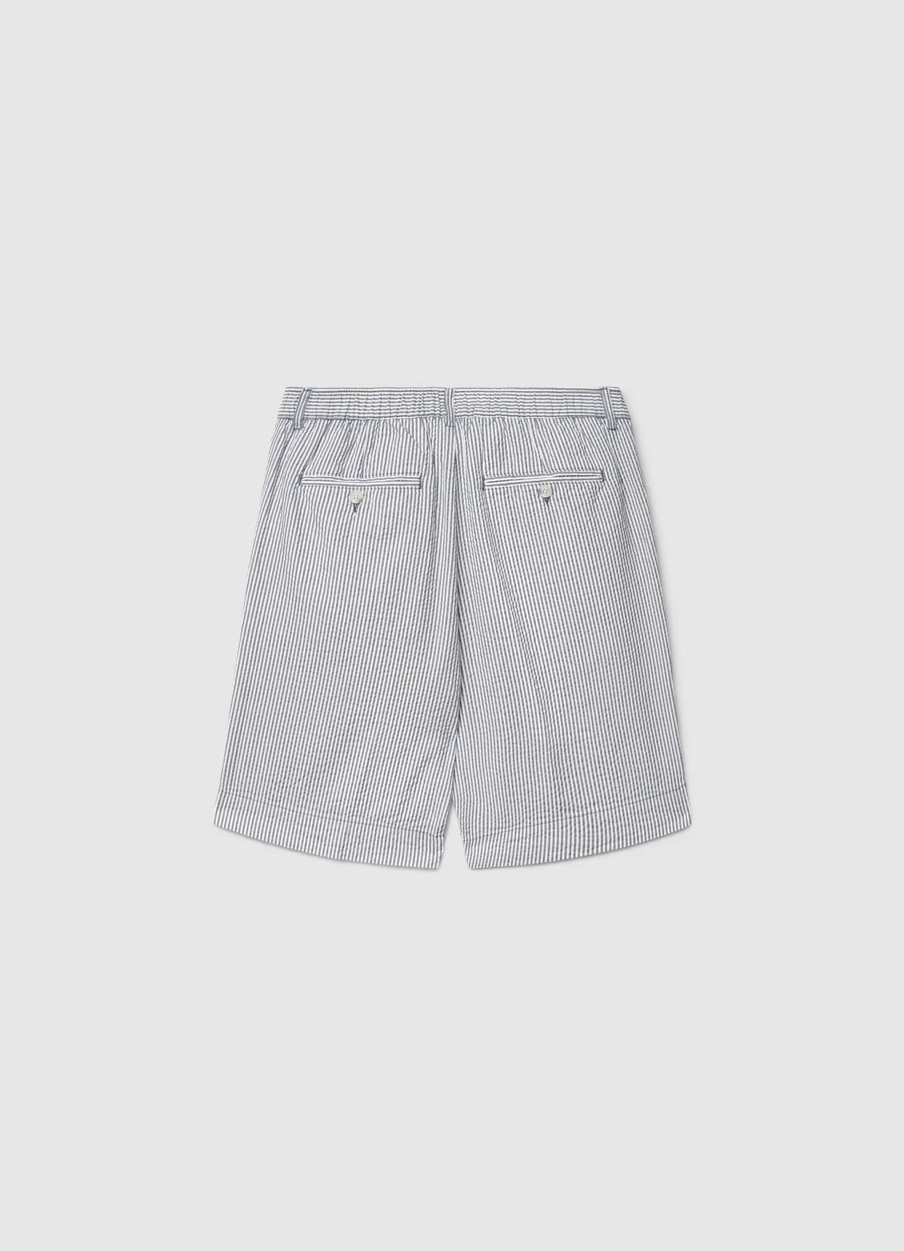 Pantaloncini bermuda a righe con risvolto - Image 6