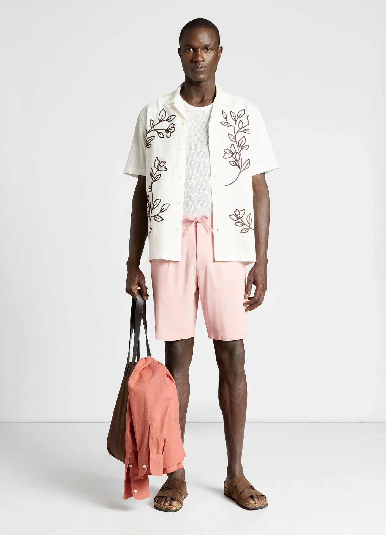 Pantaloncini bermuda con coulisse in misto lino - Image 2
