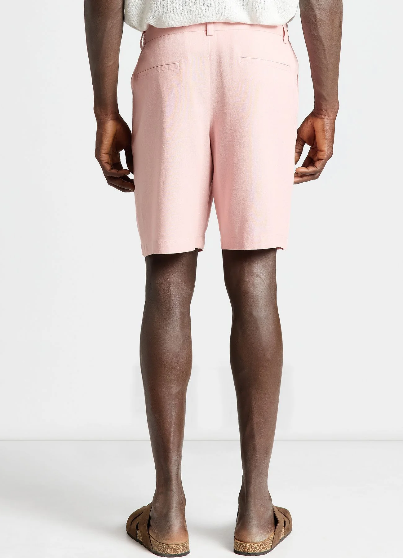 Pantaloncini bermuda con coulisse in misto lino - Image 3