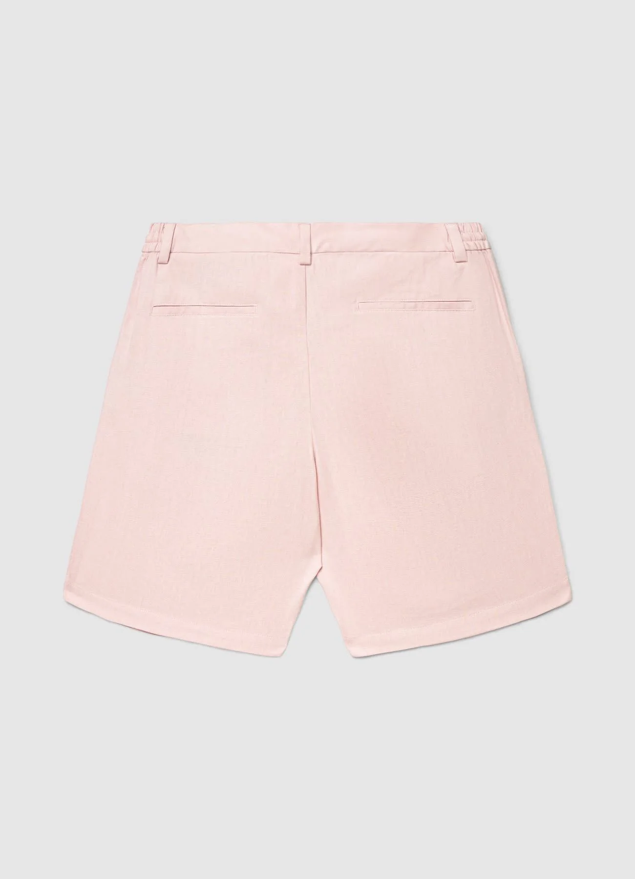 Pantaloncini bermuda con coulisse in misto lino - Image 4