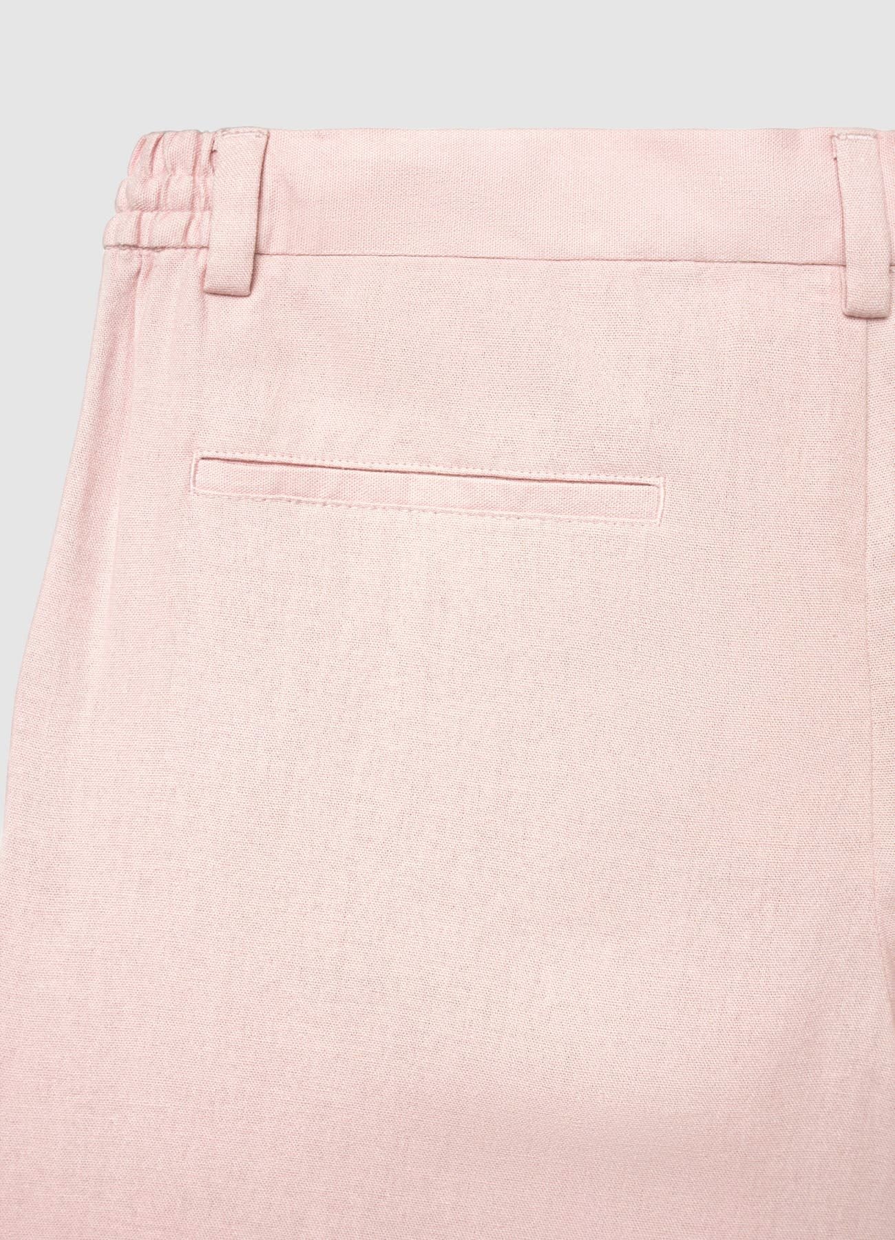 Pantaloncini bermuda con coulisse in misto lino - Image 5