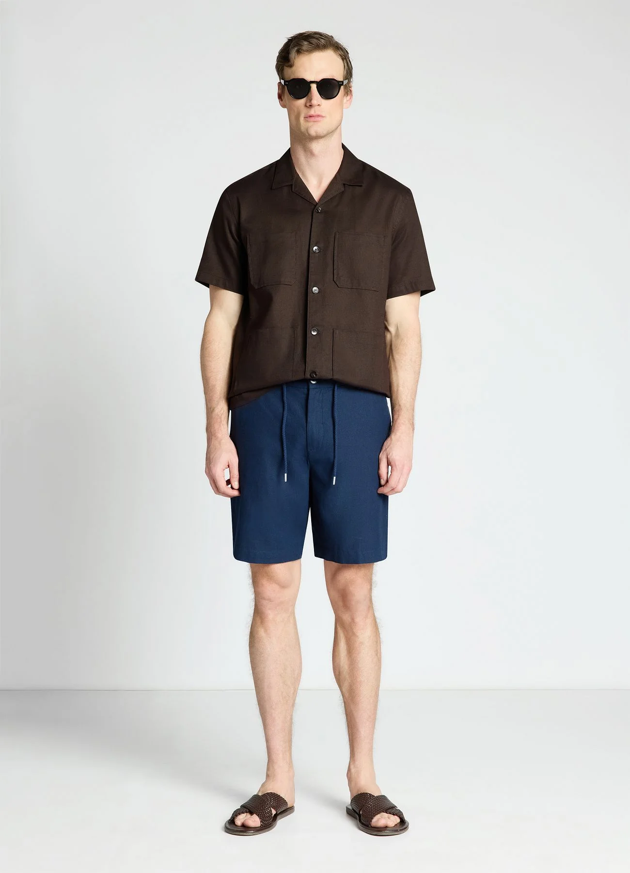 Pantaloncini bermuda misto lino