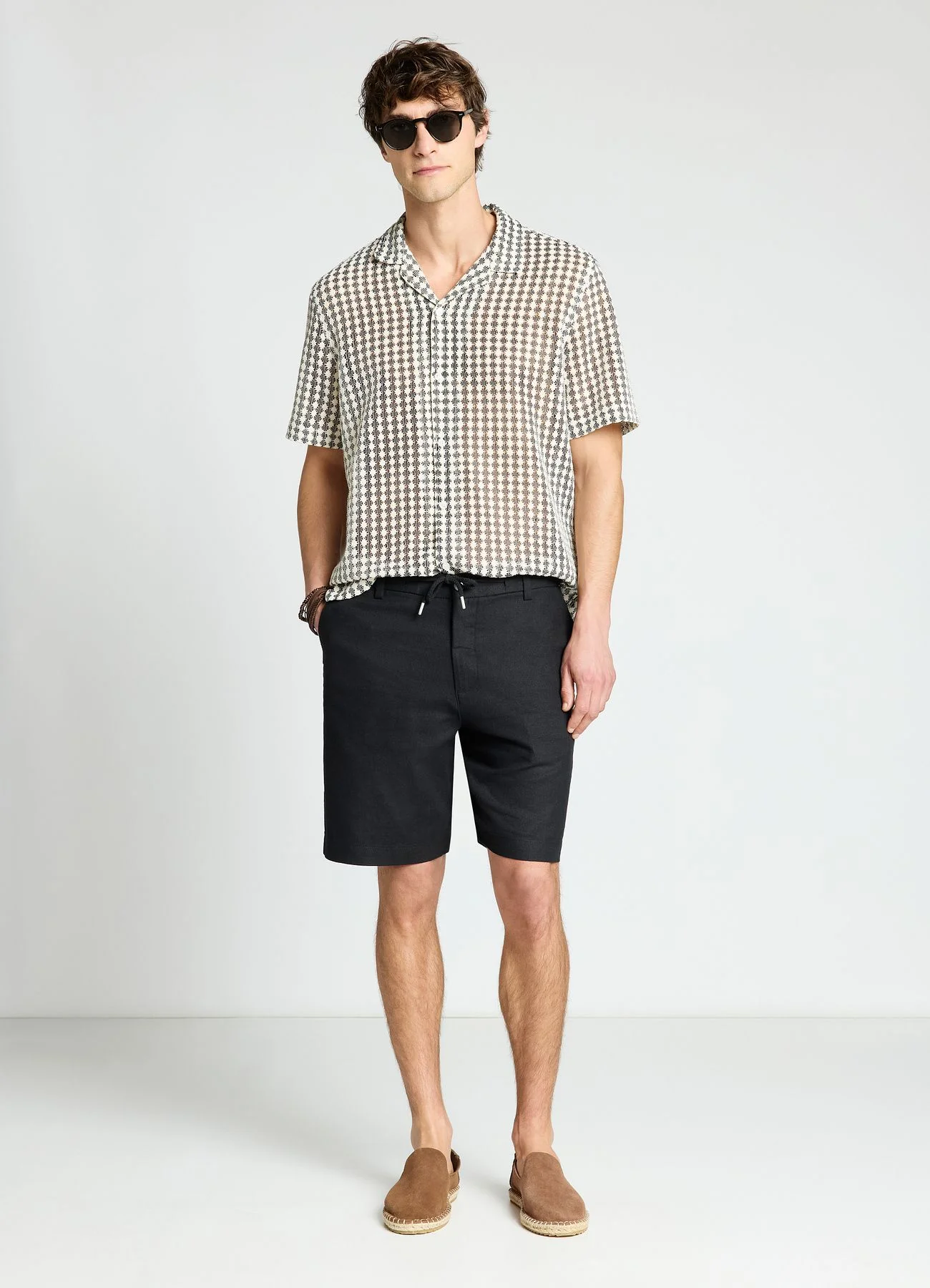 Pantaloncini bermuda misto lino
