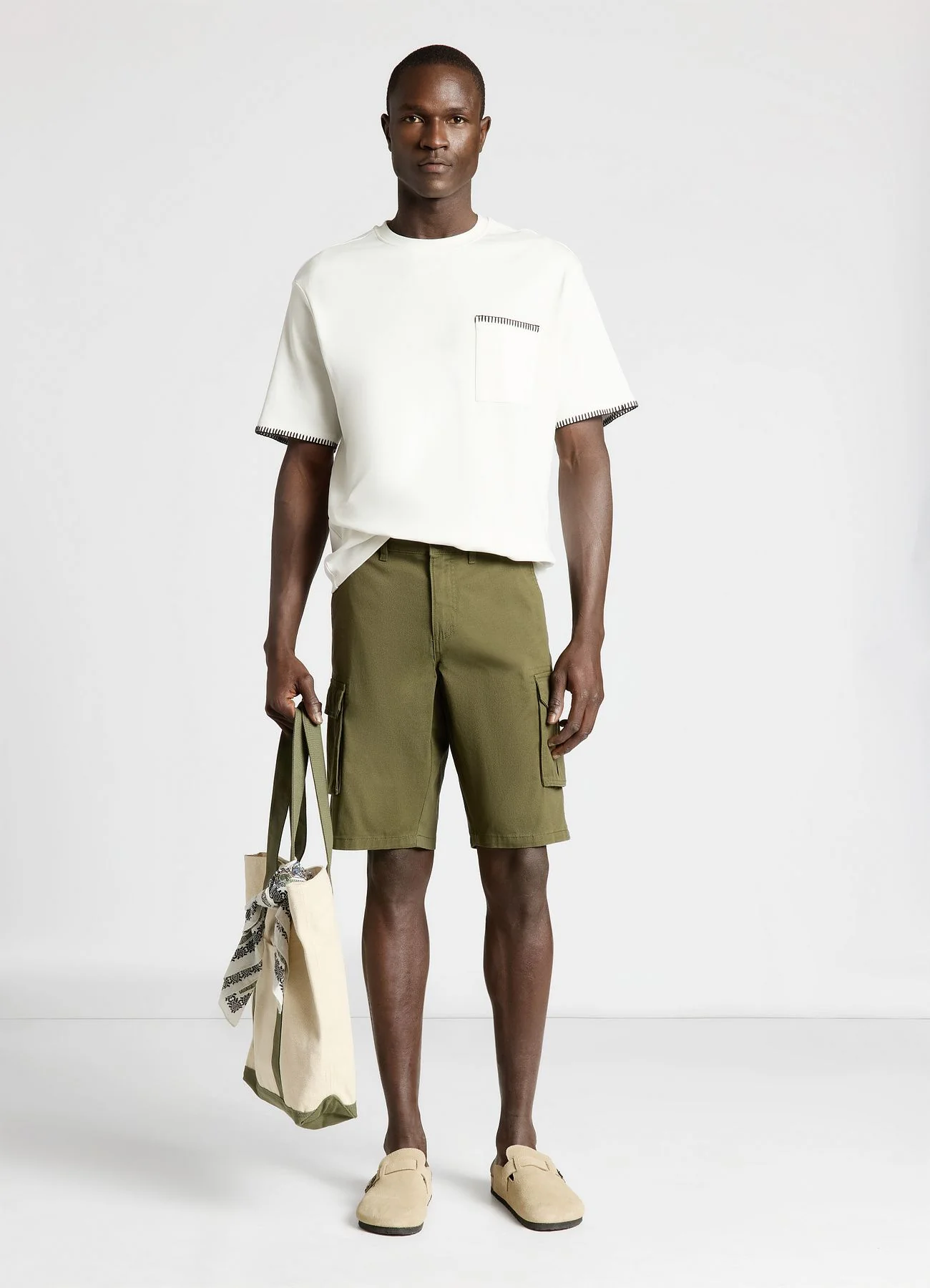 Pantaloncini cargo basic con tasconi
