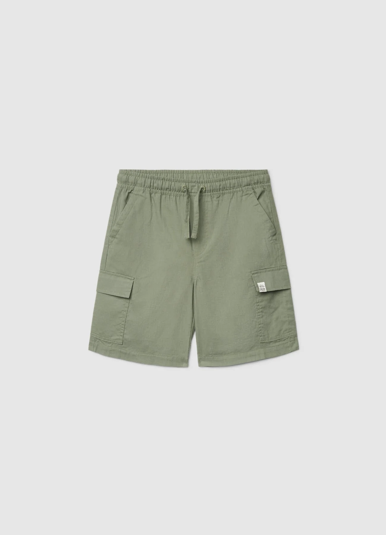 Pantaloncini cargo in misto lino - Image 2