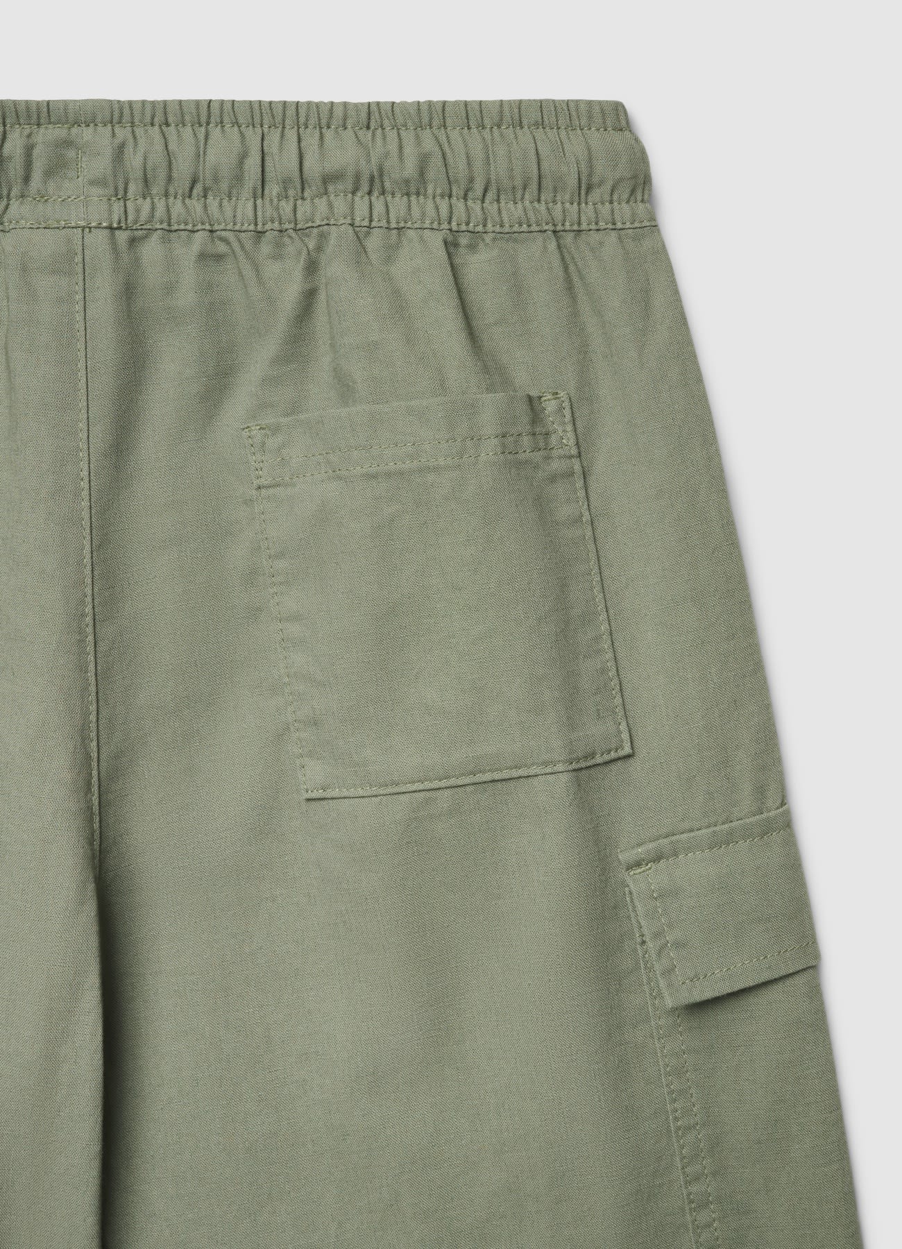 Pantaloncini cargo in misto lino - Image 3