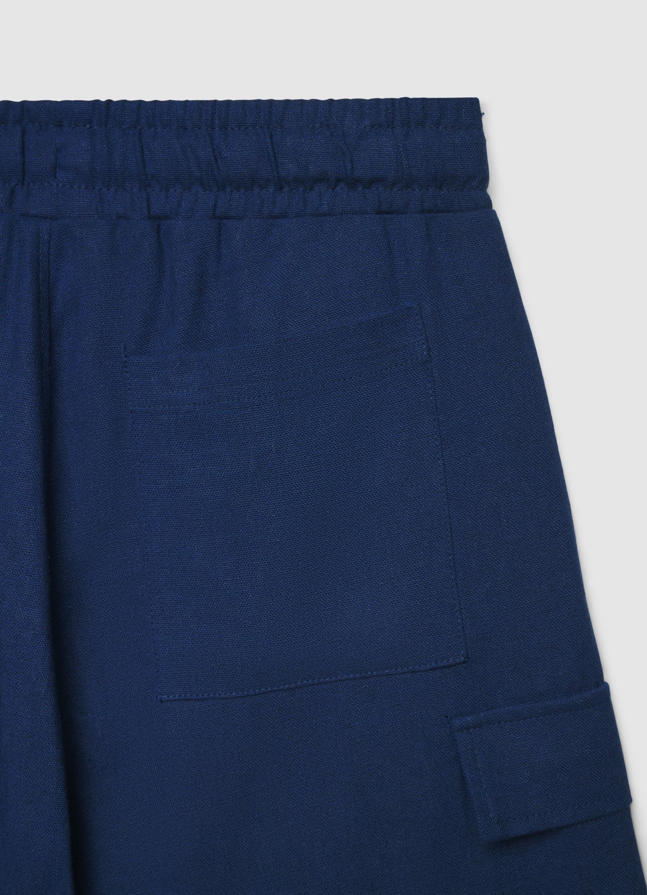 Pantaloncini cargo misto lino - Image 3