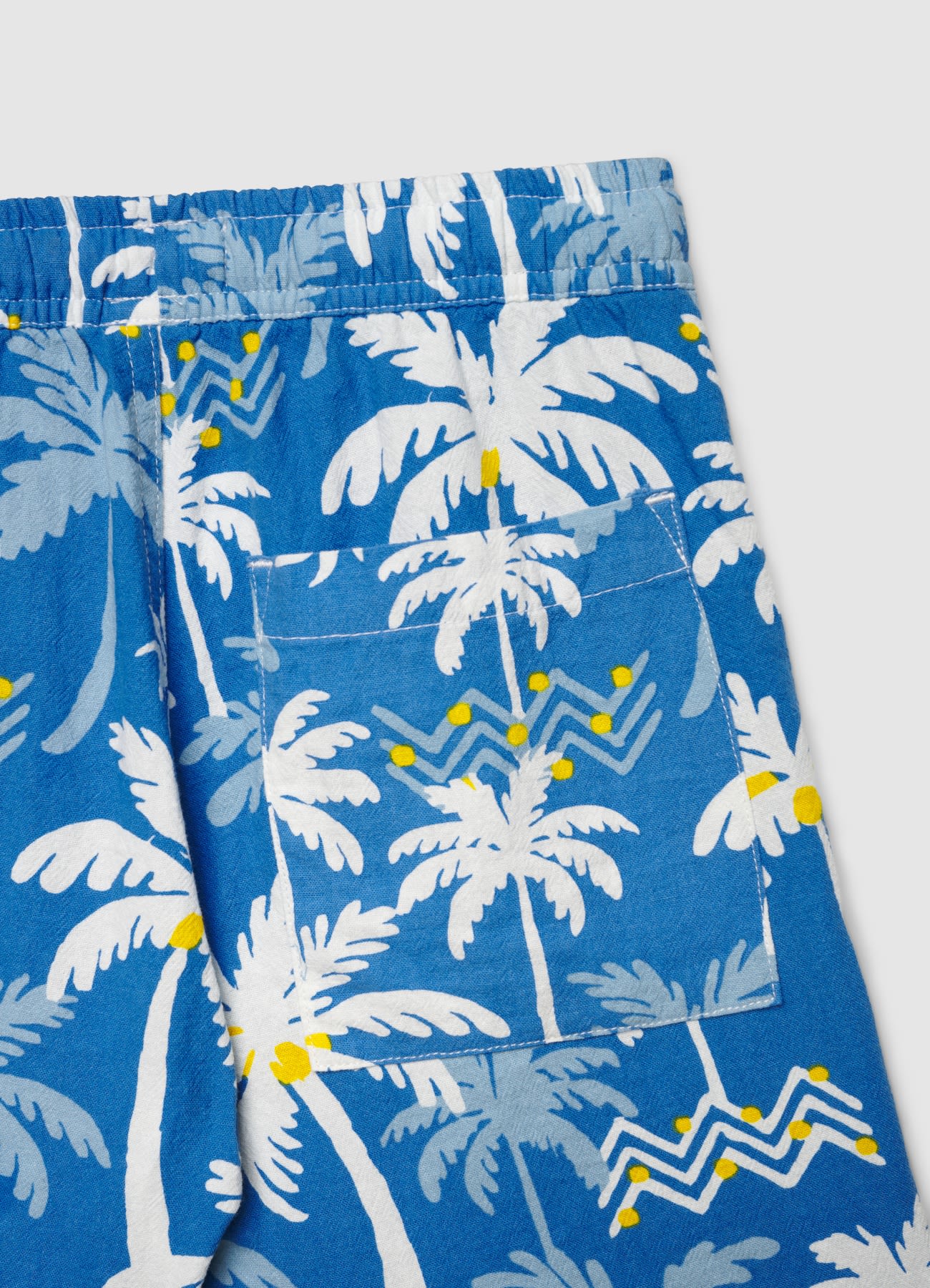 Pantaloncini con stampa palme e coulisse - Image 3