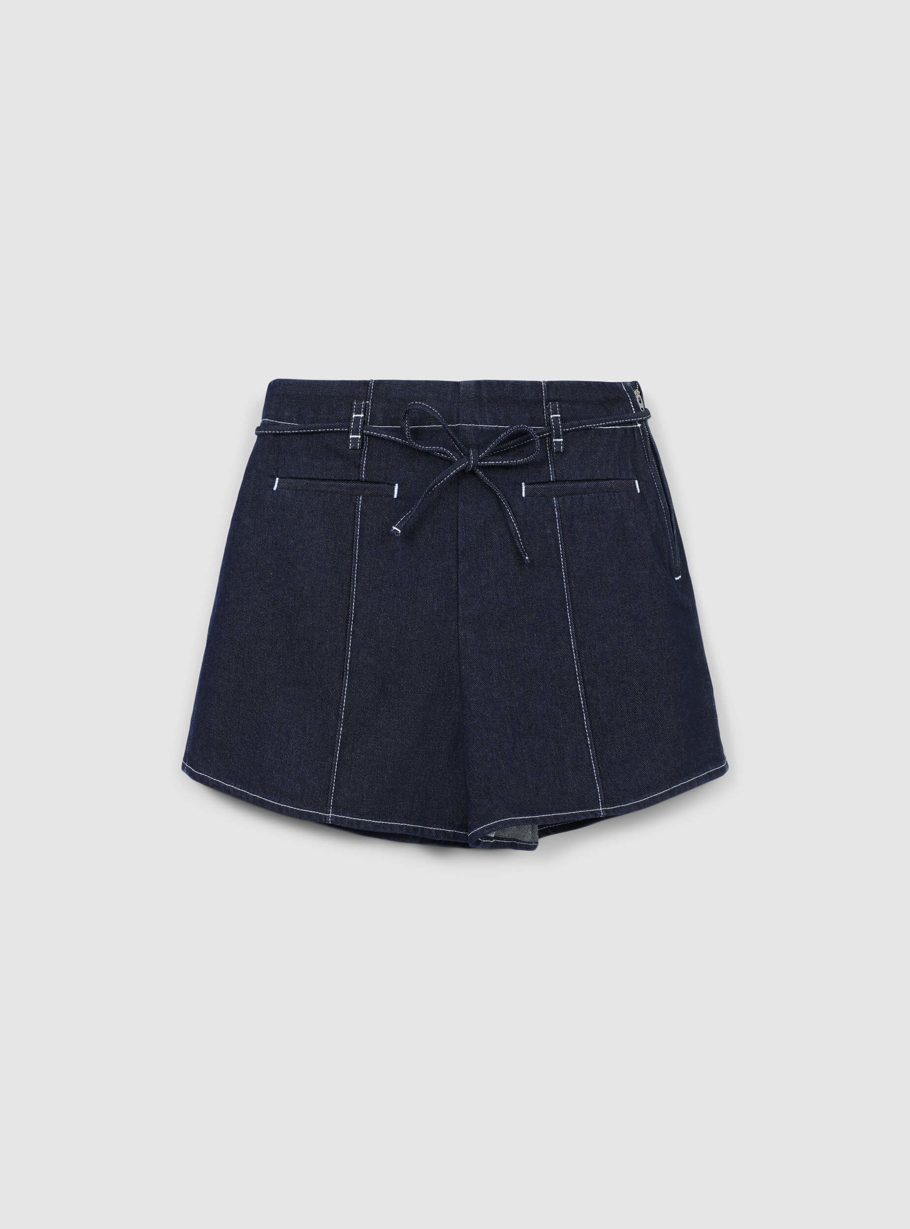 Pantaloncini denim cuciture a contrasto - Image 4