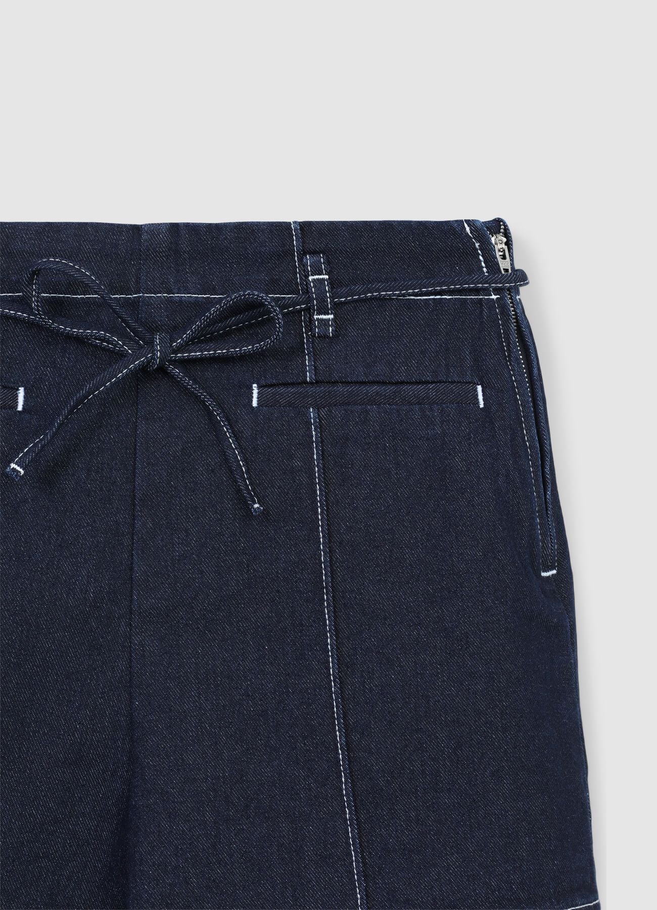 Pantaloncini denim cuciture a contrasto - Image 6