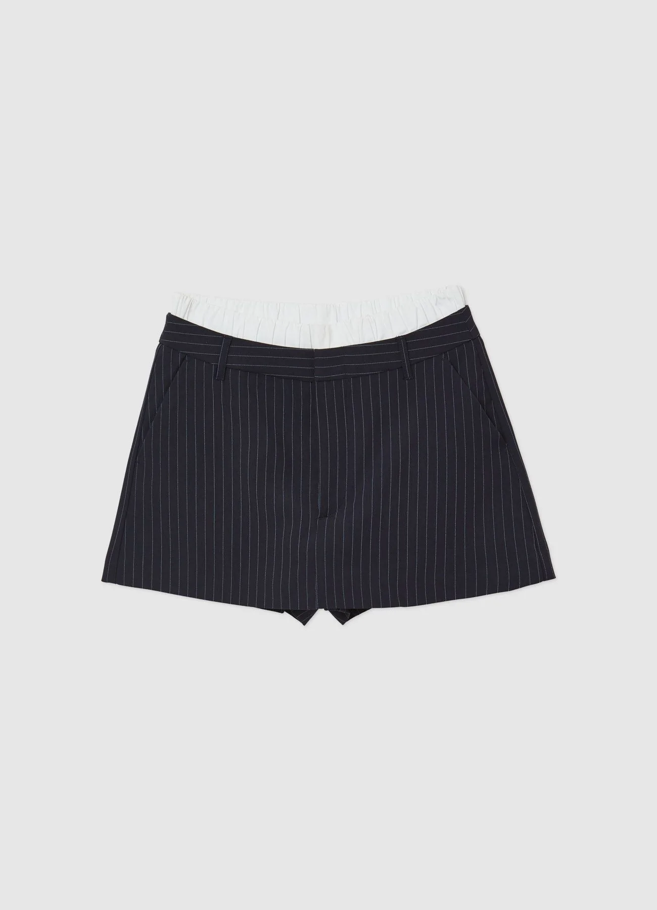 Pantaloncini gessati fascia in vita - Image 5