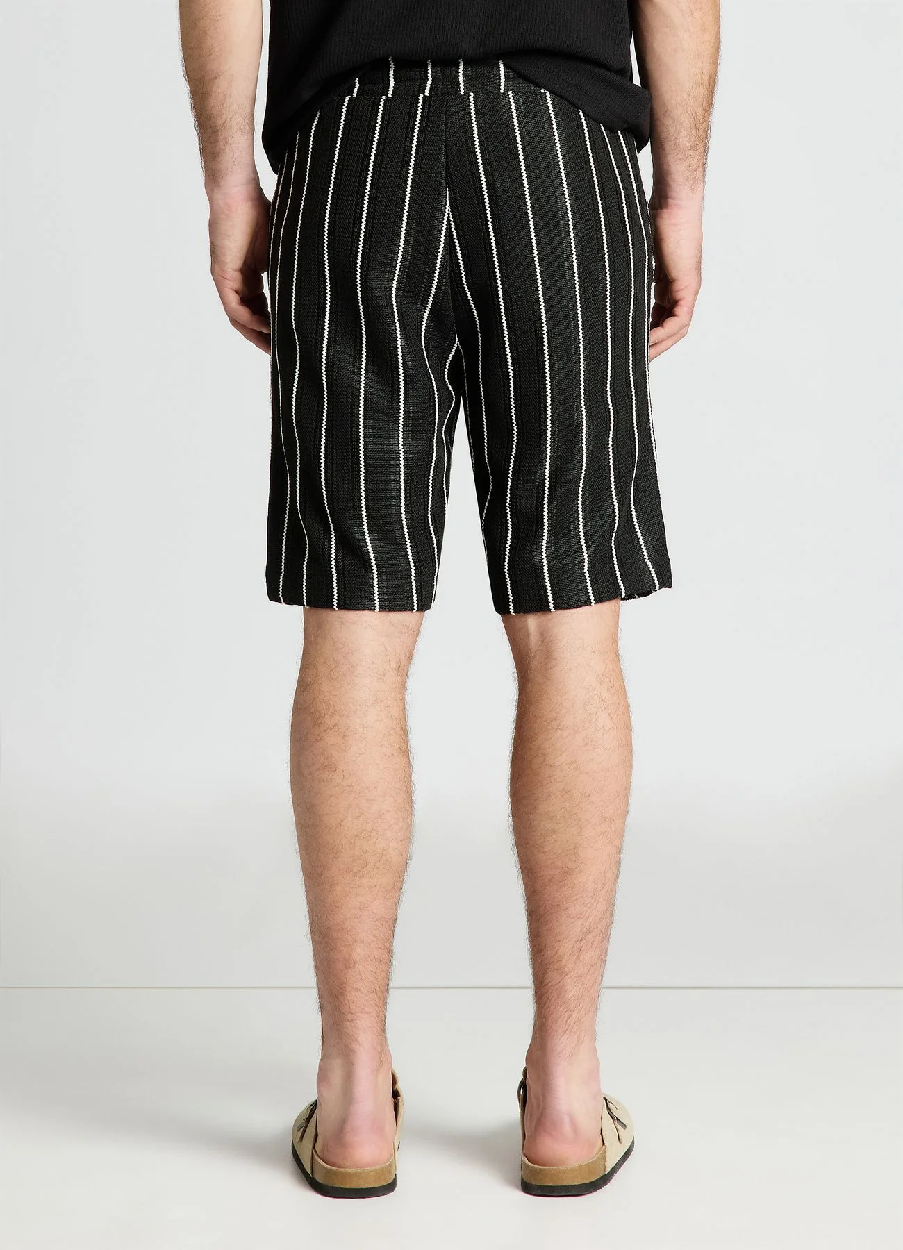Pantaloncini ginnici a righe con coulisse - Image 2